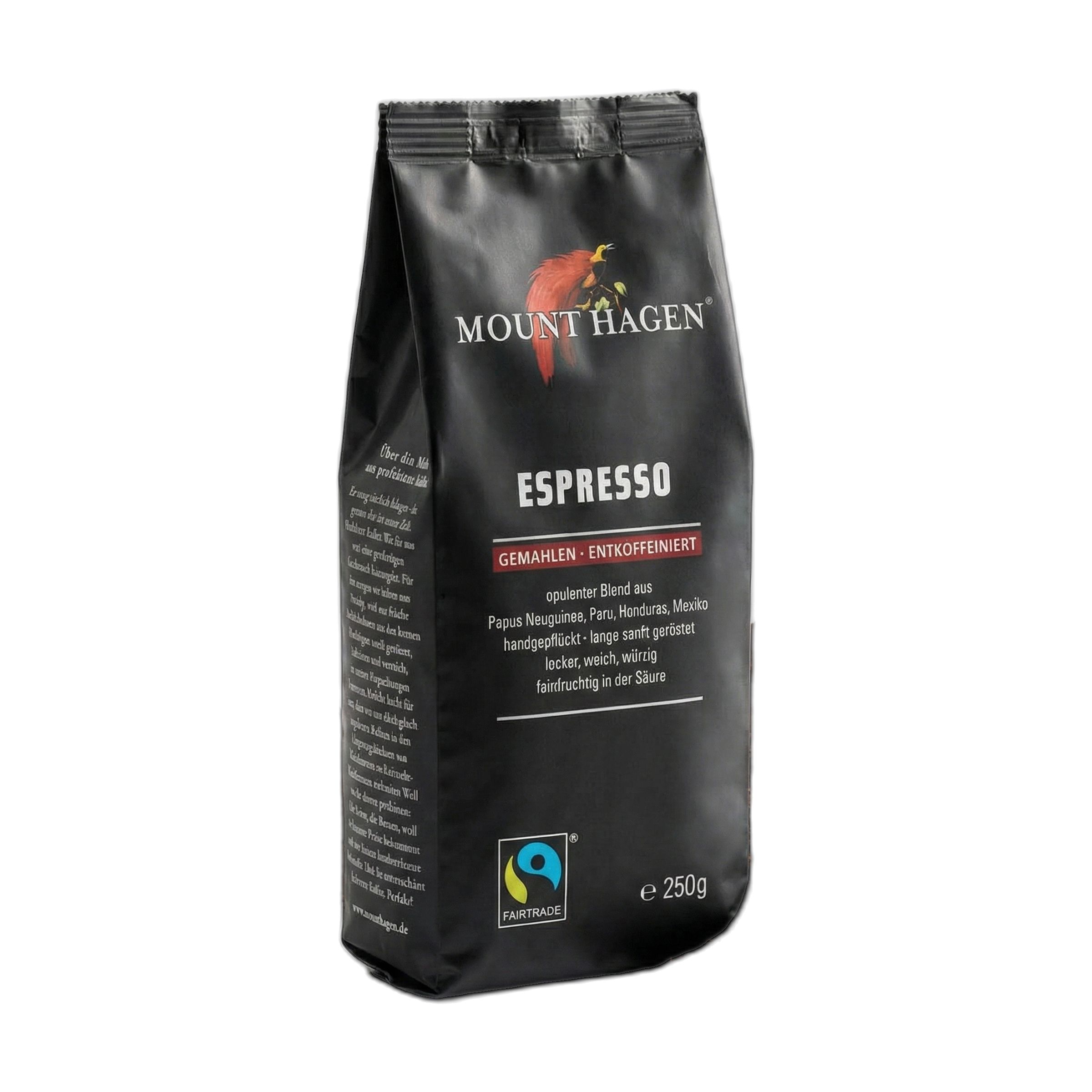 Mount Hagen Bio Espresso, gemahlen, entkoffeiniert 250 g