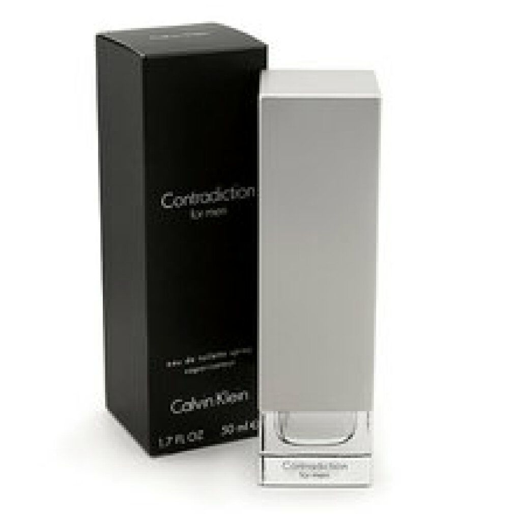 Produktverpackung und Flakon. Flakon mit silberner Kappe, Verpackung schwarz. 1.7 FL OZ und 50 ml.