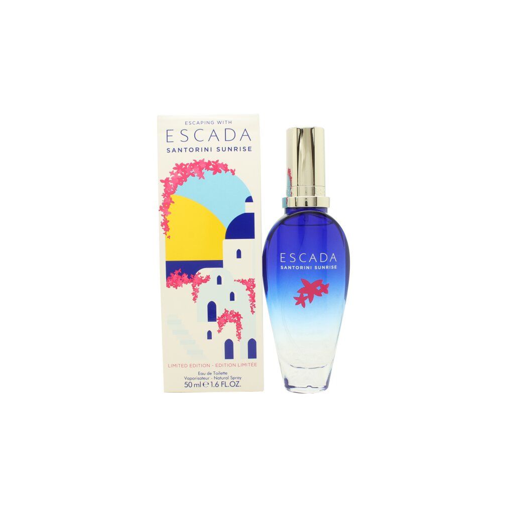 Escada Santorini Sunrise Eau de Toilette Flakon und Karton.