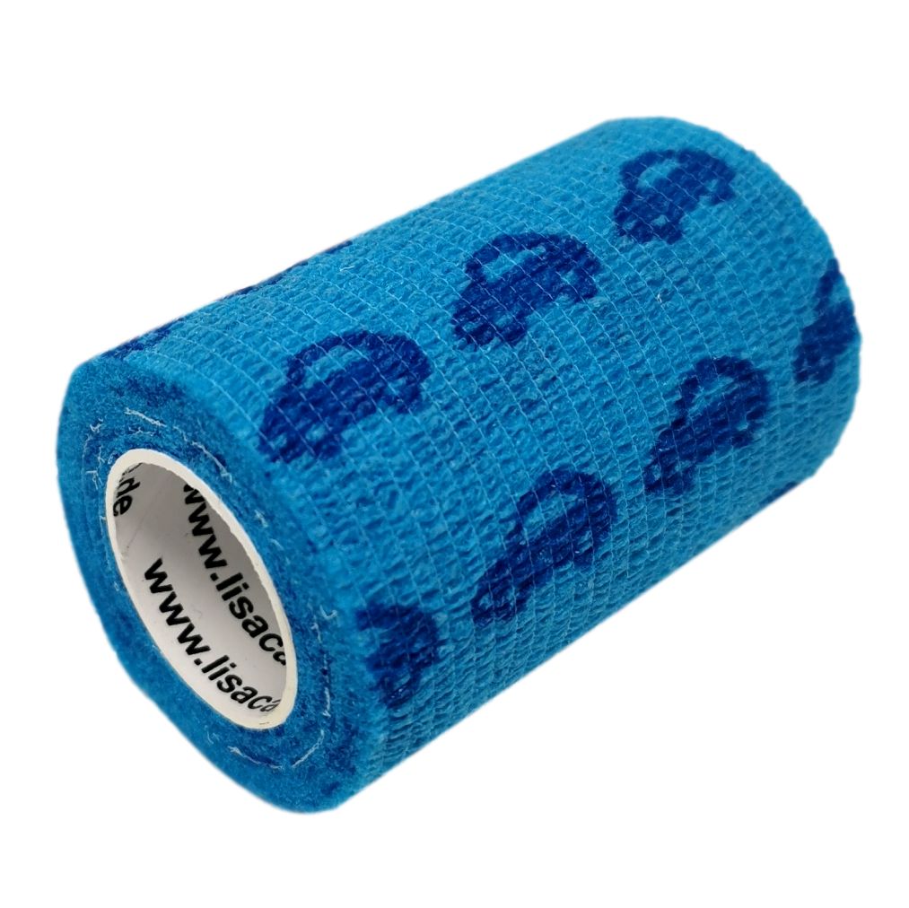 LisaCare selbsthaftende Bandage - Auto Blau - 7,5cm x 4,5m