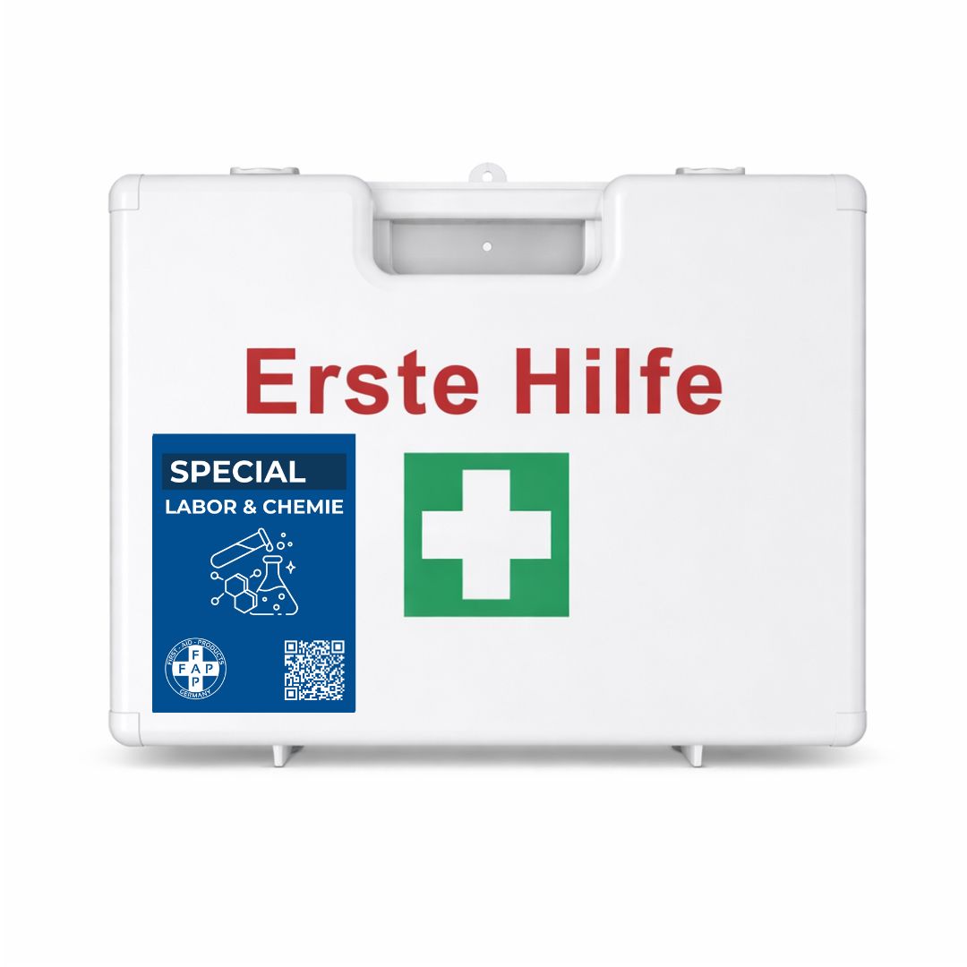FAP First Aid Products Erste-Hilfe-Koffer Labor & Chemie DIN 13157 - weiß 1 St