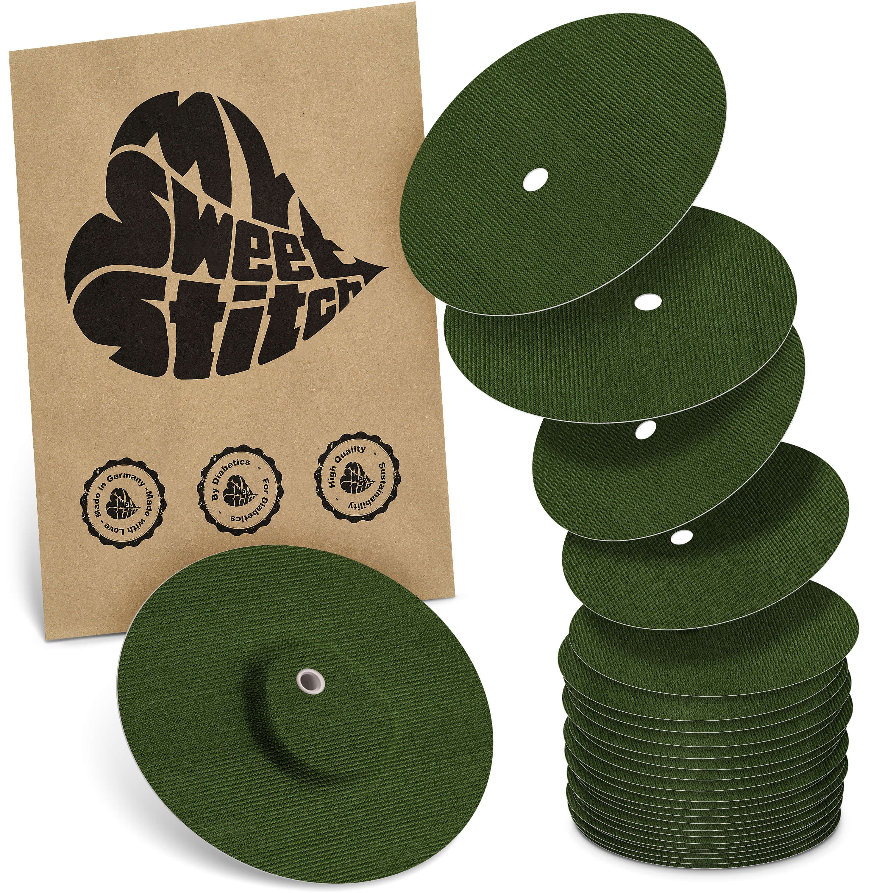 MySweetStitch | Dexcom G7 / ONE+ / Stelo Overpatch | 25 Stück | Olive