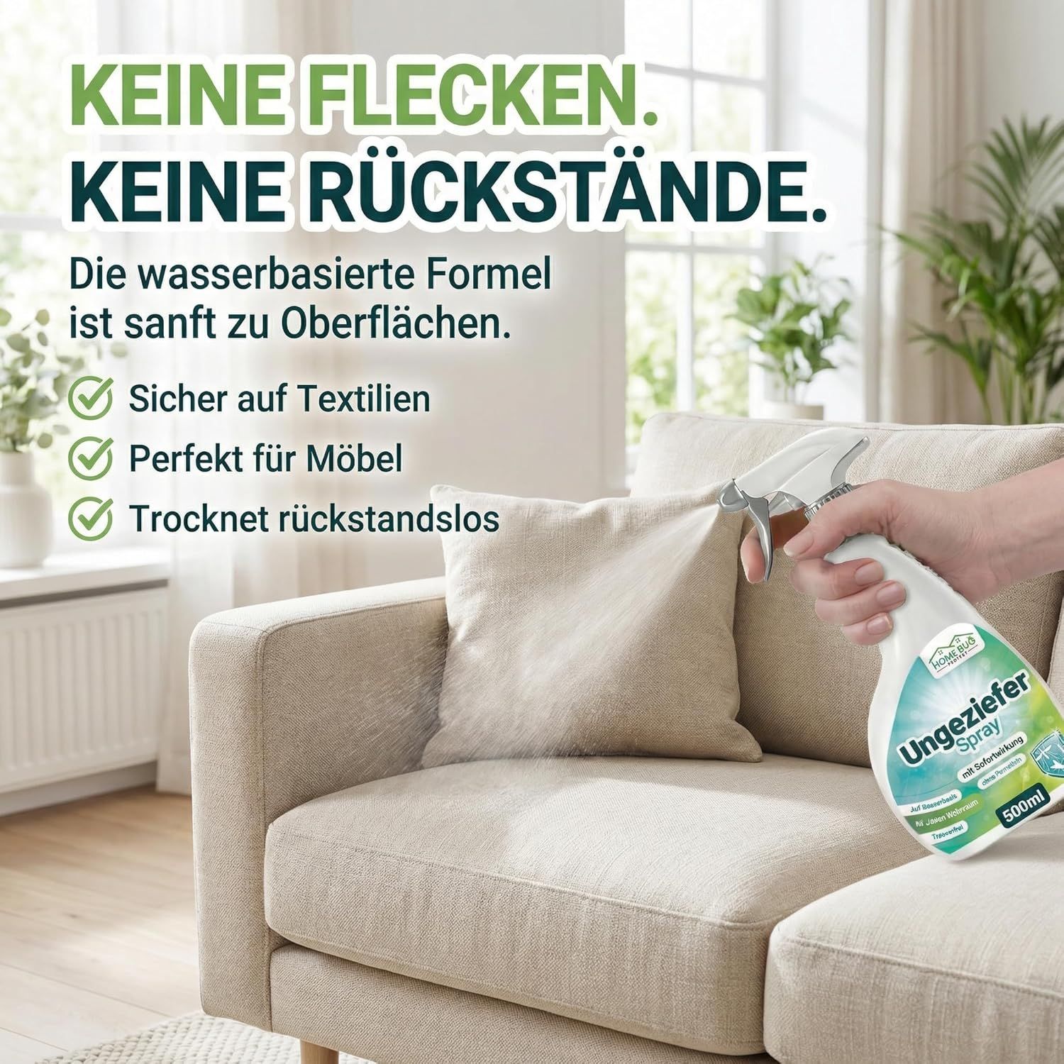 HomeBugProtect Ungeziefer Spray Gegen Insekten Haushalt