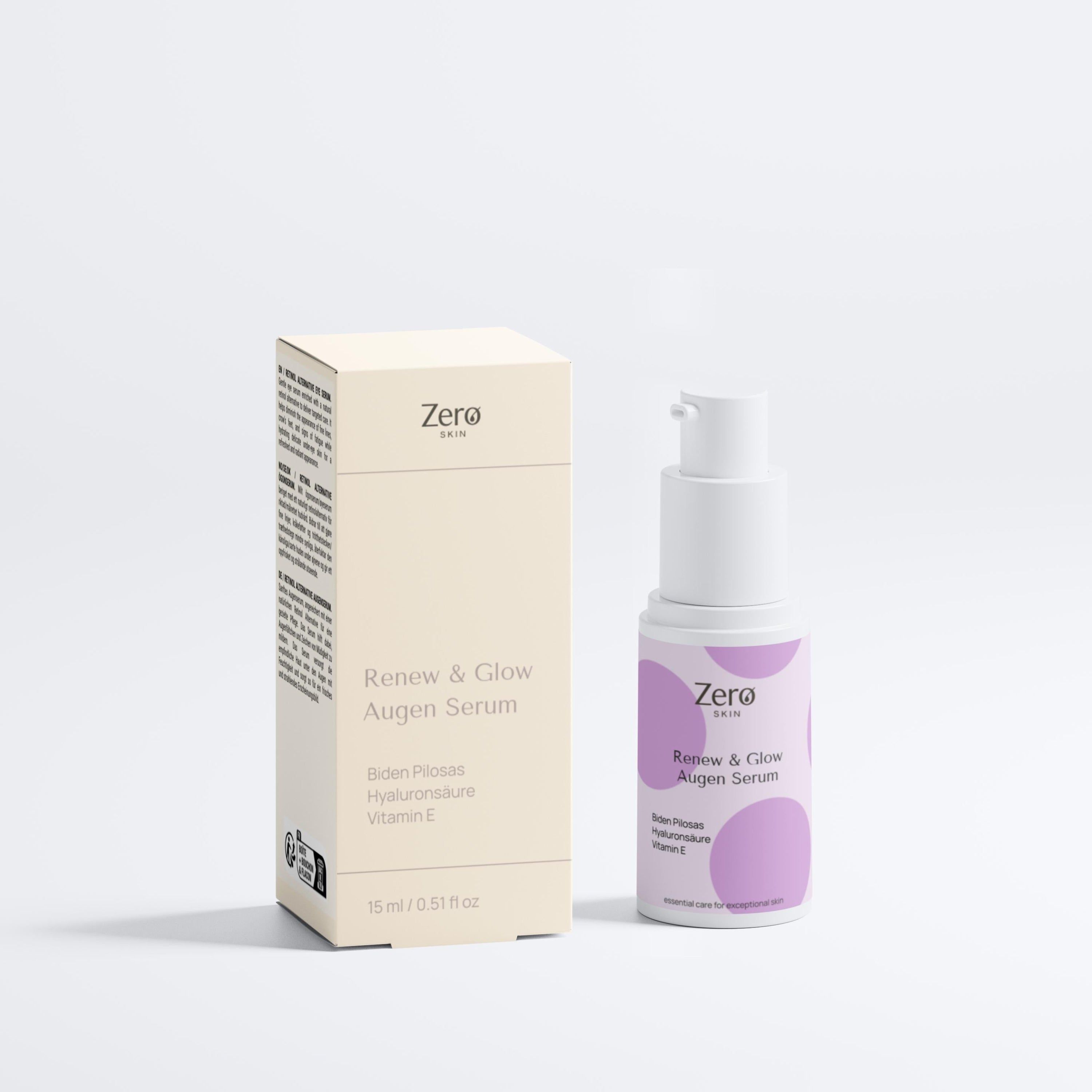 Zero Skin Renew & Glow Augen Serum, glättend aufhellend für müde Augenpartien