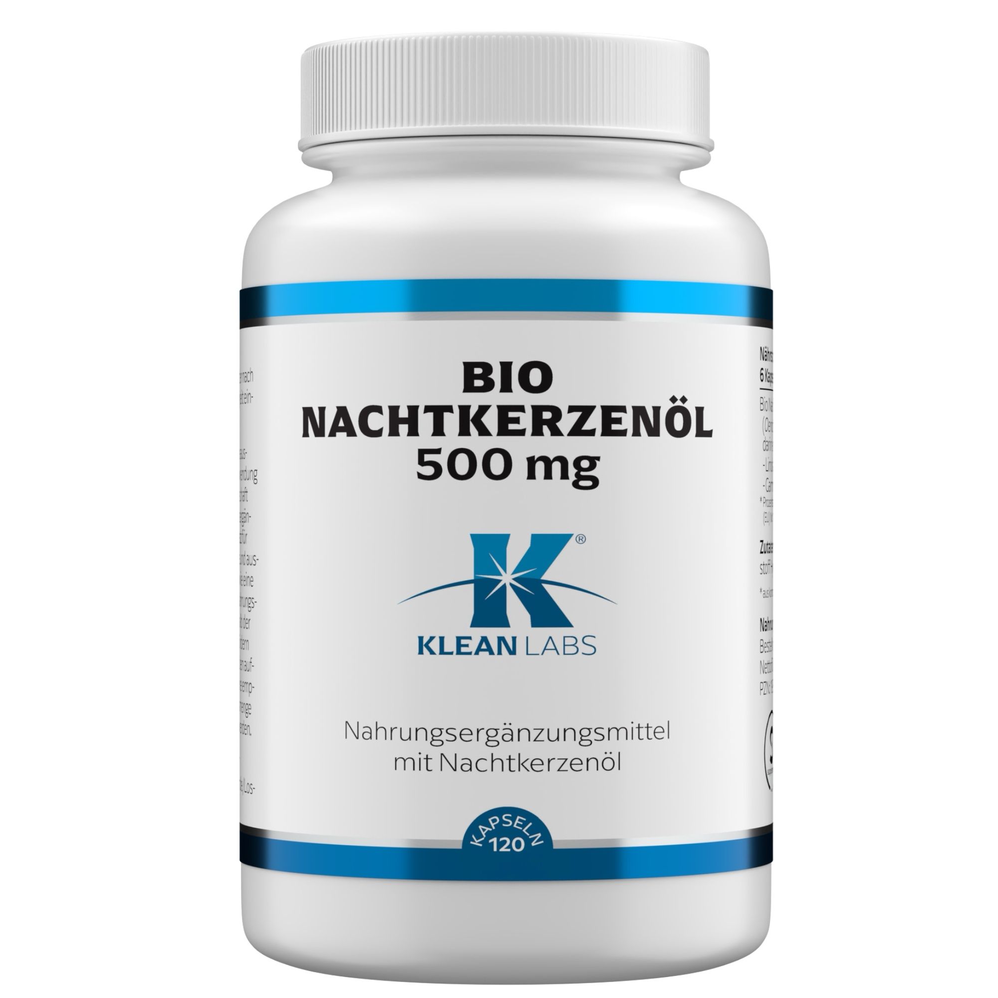 Klean Labs Nachtkerzenöl 500 mg 120 St Kapseln