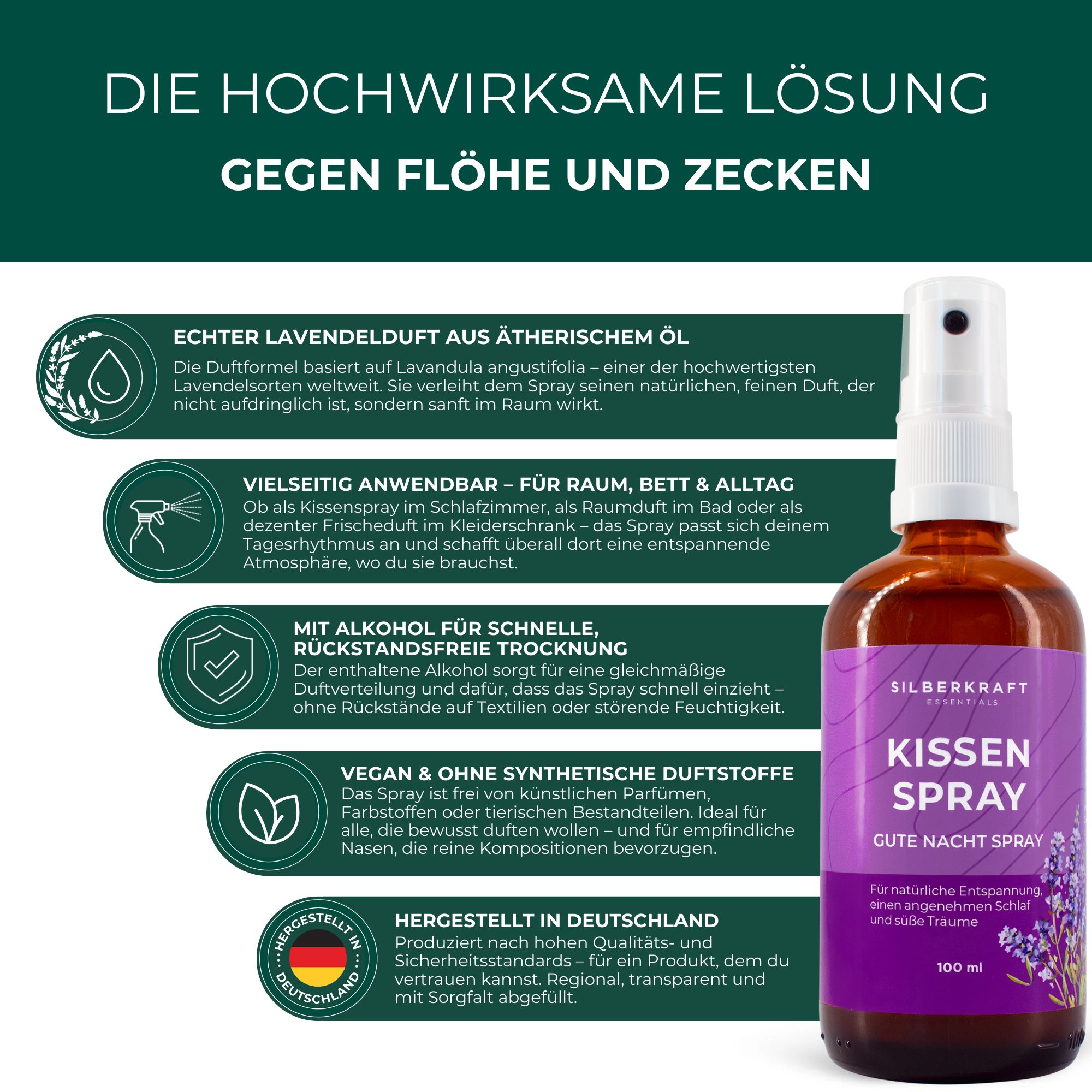 SILBERKRAFT Lavendelspray
