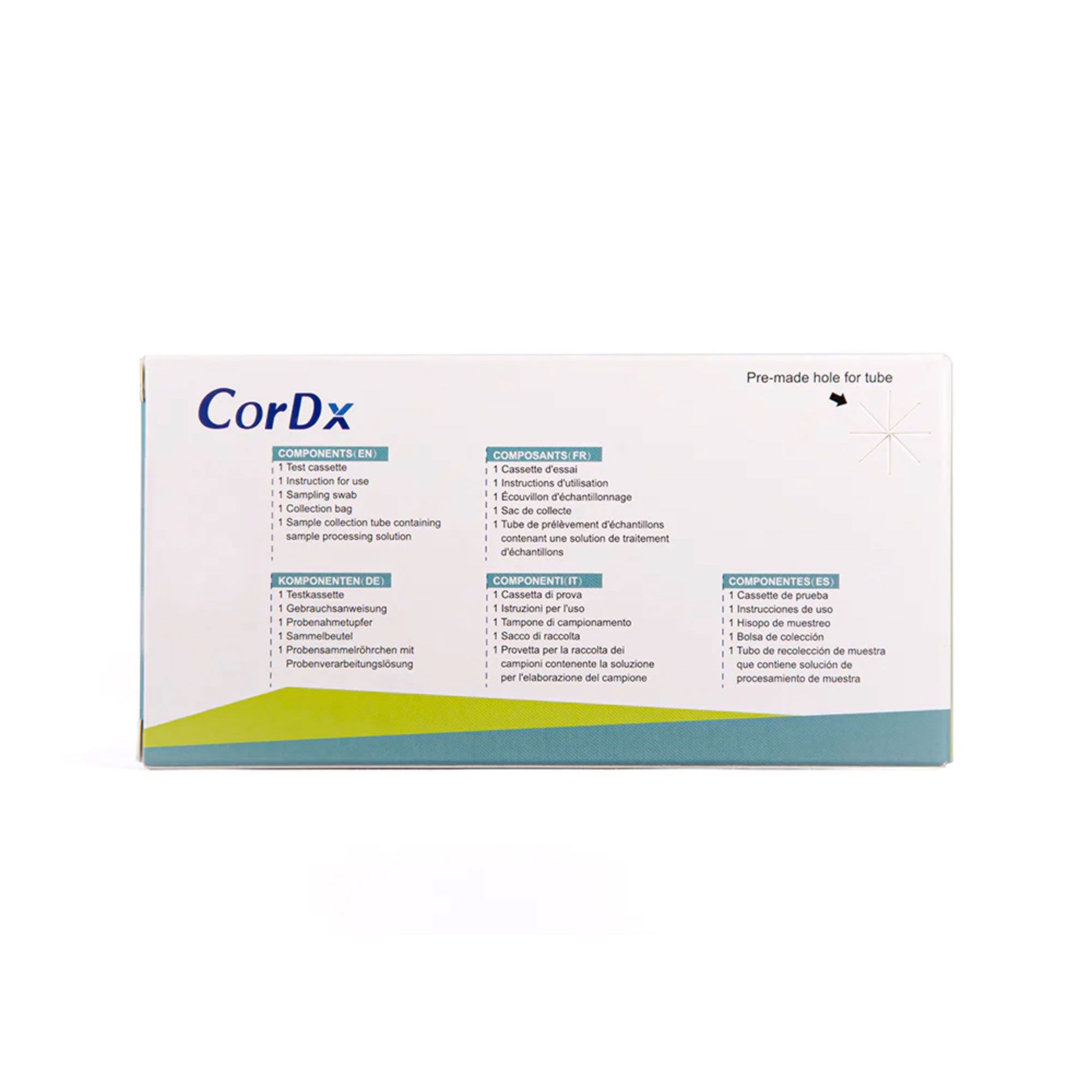 4 in 1 CorDx Kombi + Influenza A B RSV Viren Corona Covid-19 Schnelltest Gratis Desinfektion St