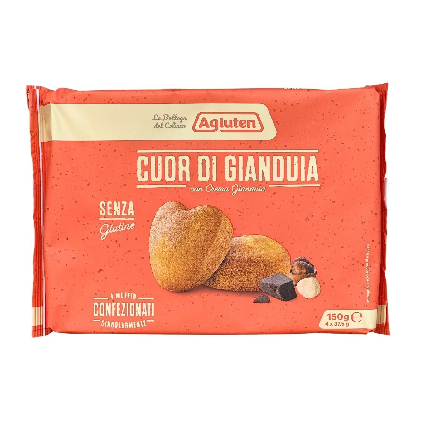 Merendina Cuor Di Gianduia Senza Glutine - Agluten