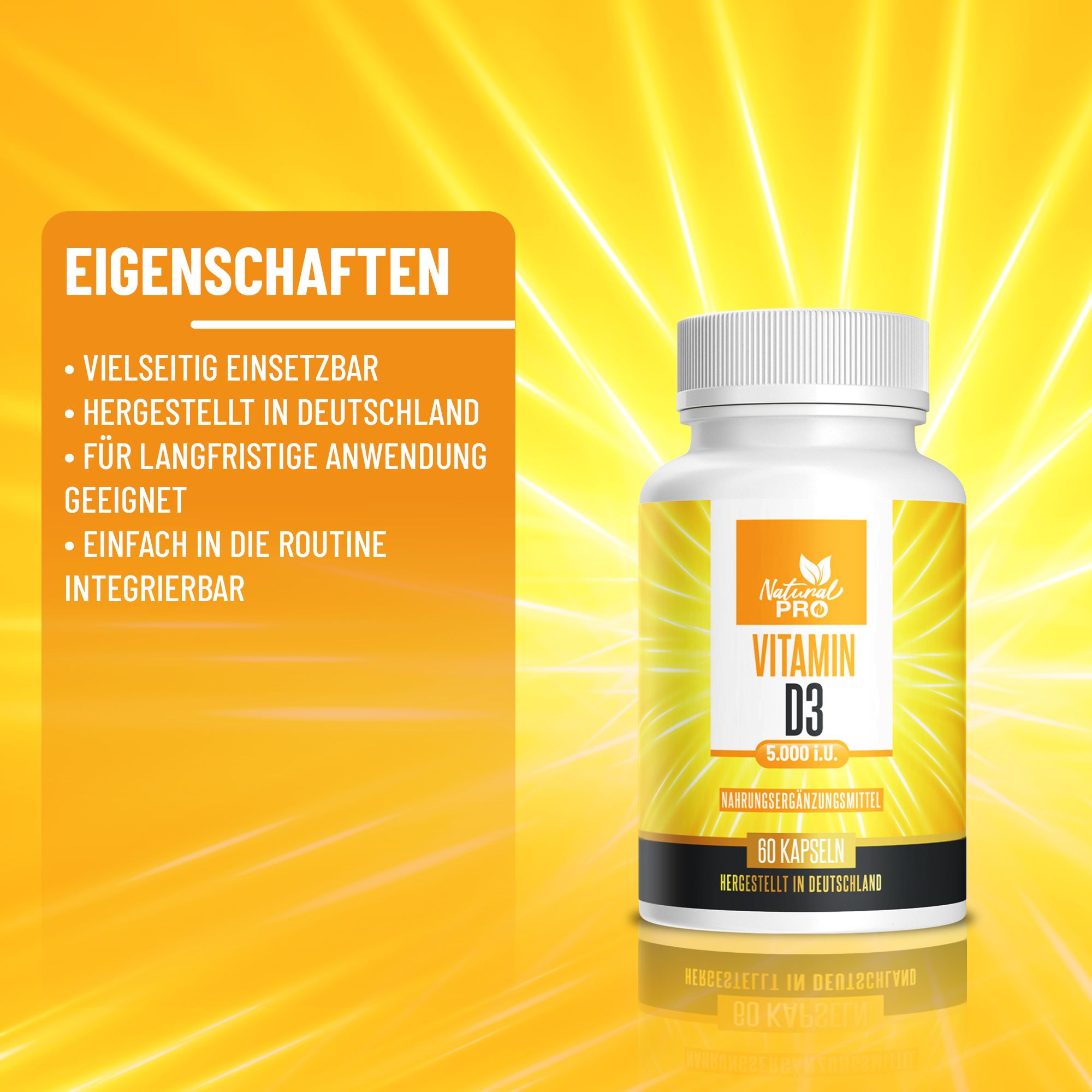 Natural Pro | Vitamin D3 5000 i.u. HOCHDOSIERT