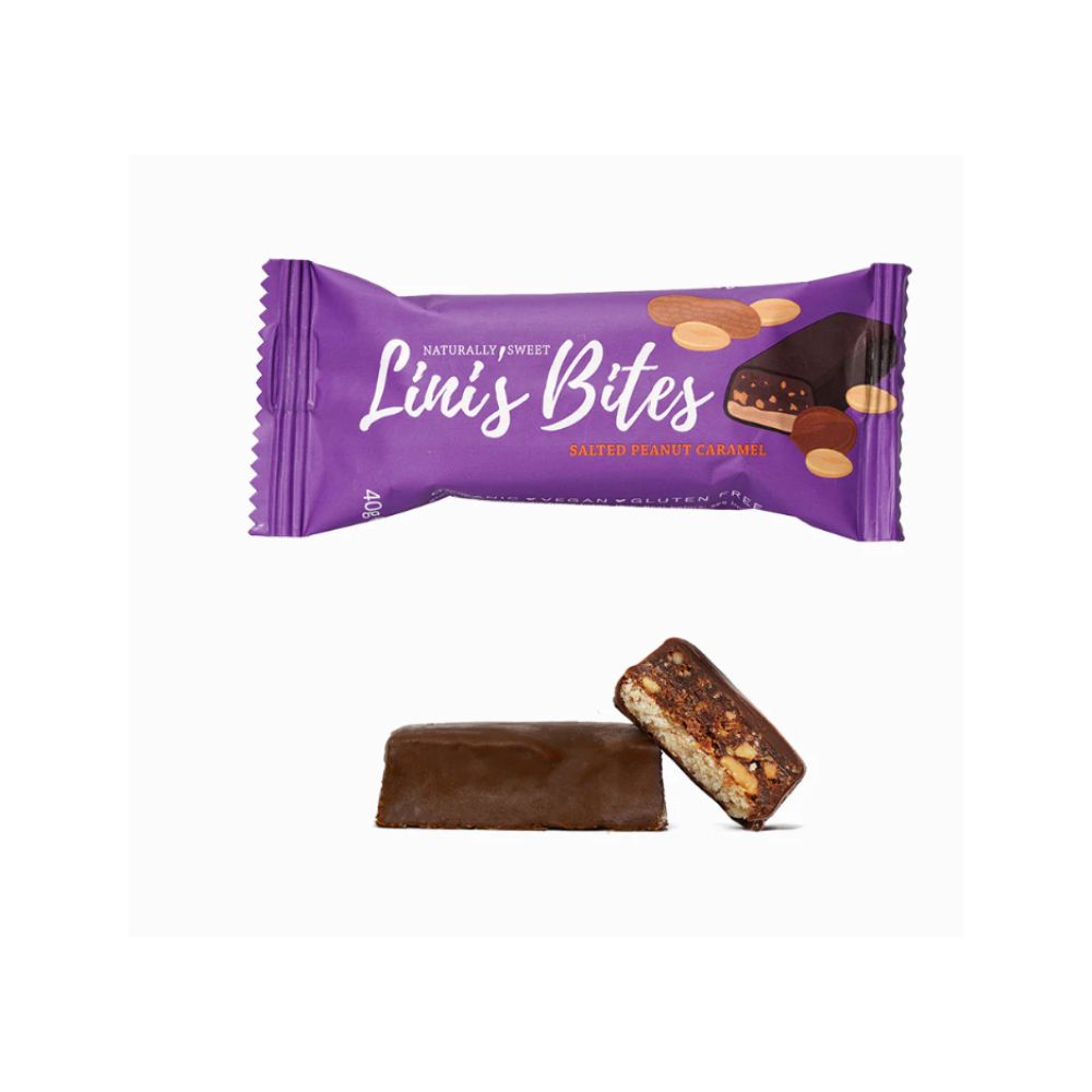 Lini's Bites Salted Peanut Caramel Bio Riegel Erdnuss