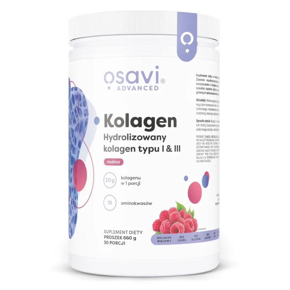 Osavi Hydrolysiertes Kollagen Typ I & Iii, Himbeere 660 g