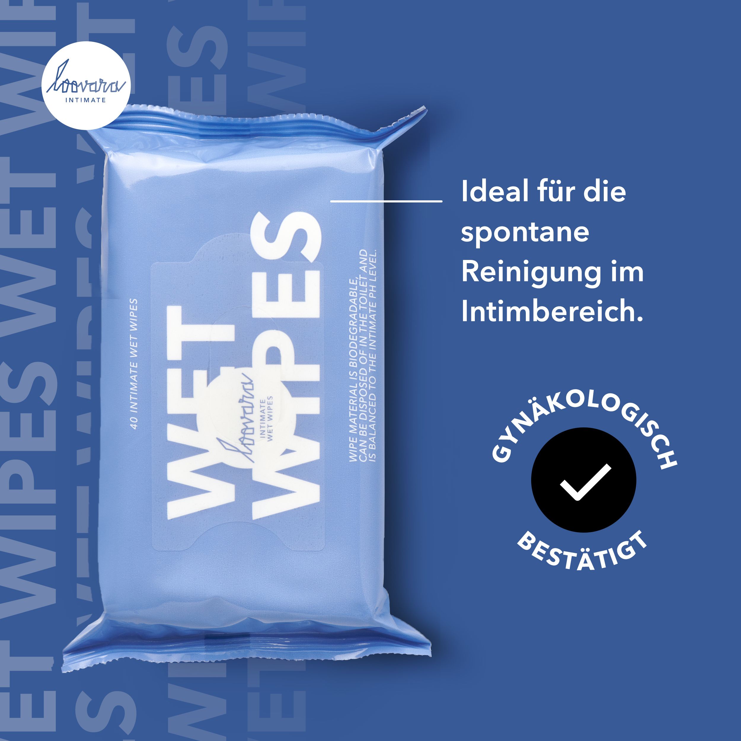 Loovara Intimpflege Tücher - WET WIPES - für Frauen 6er Pack, Intim-Feuchttücher