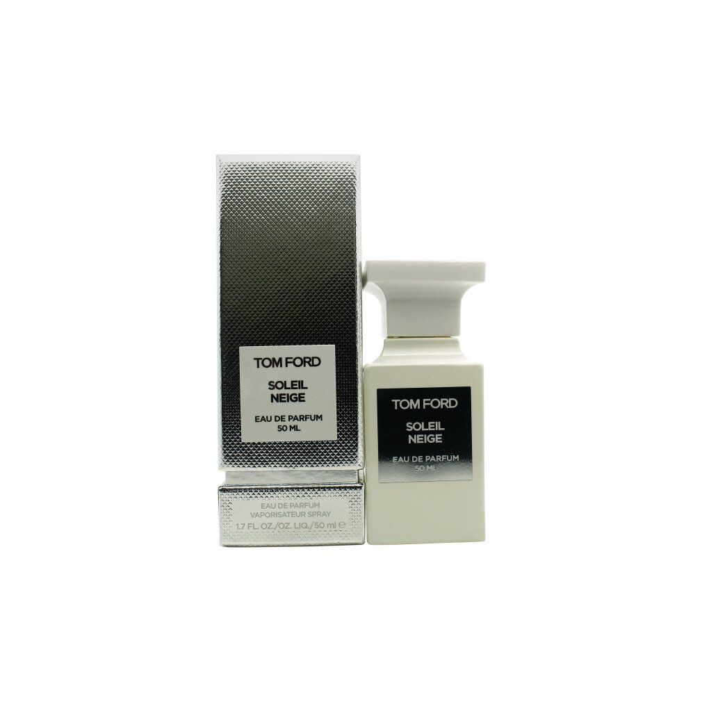 Parfümflakon und Verpackung. Weißes Flakon mit schwarzem Etikett. Silberne Verpackung mit Produktnamen. 50 ml.
