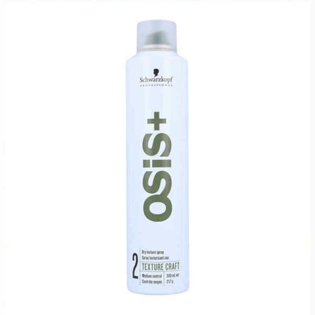 Weißes Spray mit grünem "osis+" Schriftzug. "Schwarzkopf" und "Texture Craft" sind sichtbar.