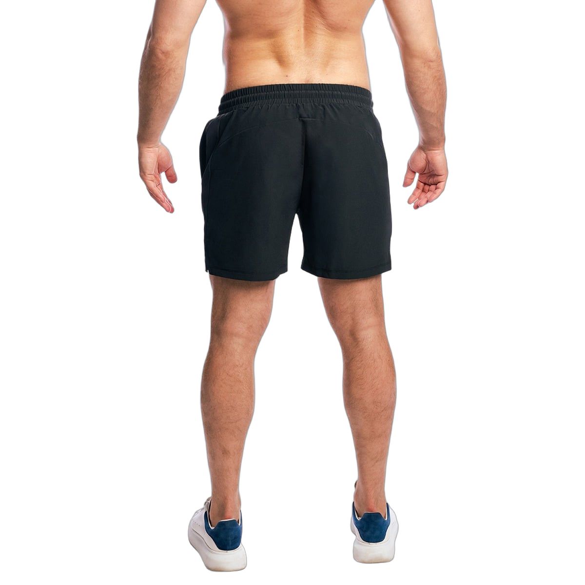 GymBeam Shorts Herren Base regular mit Kordelzug und Reißverschlusstaschen in Schwarz