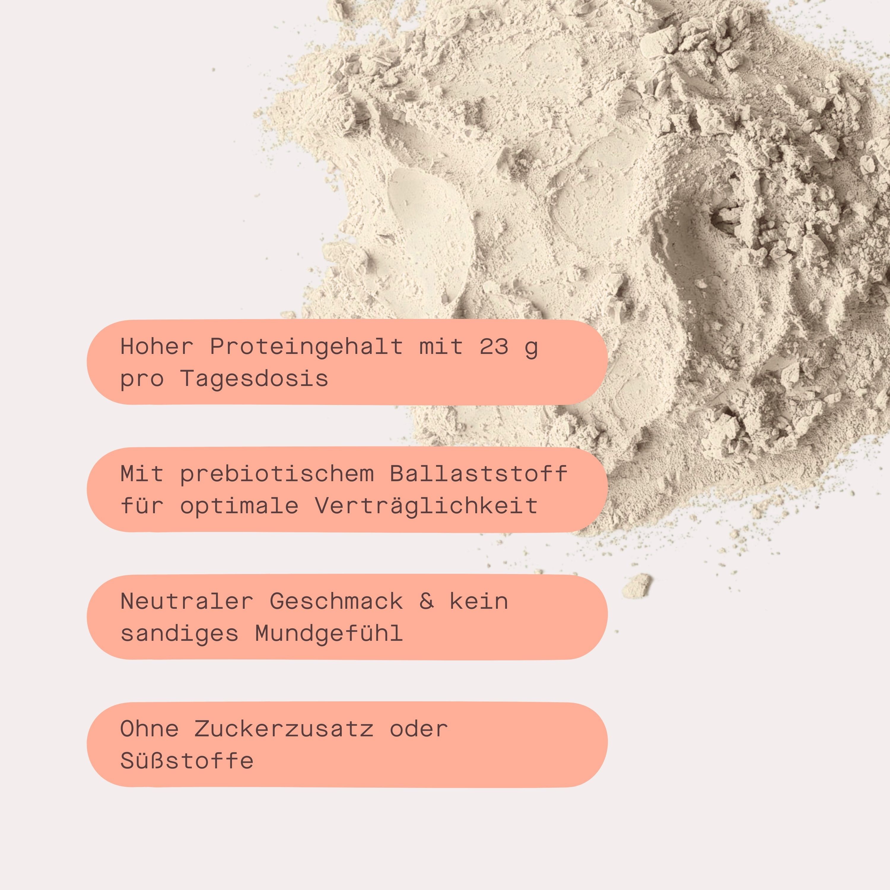 LUNARY Veganes Proteinpulver mit Inulin, 23g Protein pro Portion