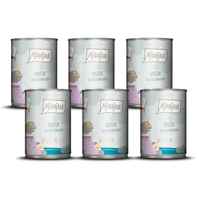 MjAMjAM - Senior saftiges Hühnchen 400 g Futter