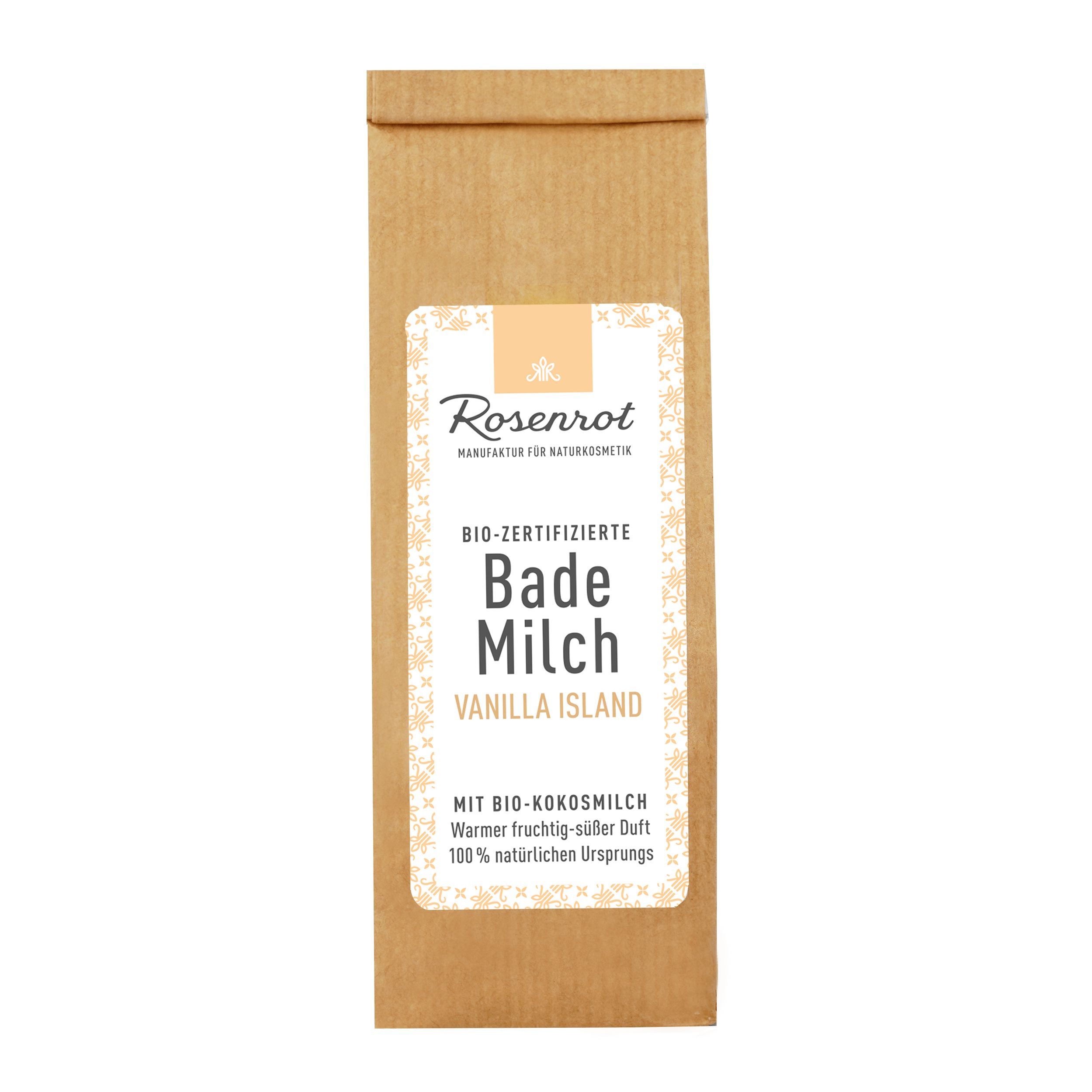 Rosenrot Naturkosmetik - Bademilch - Vanilla Island   -   Badezusatz - Badepulver