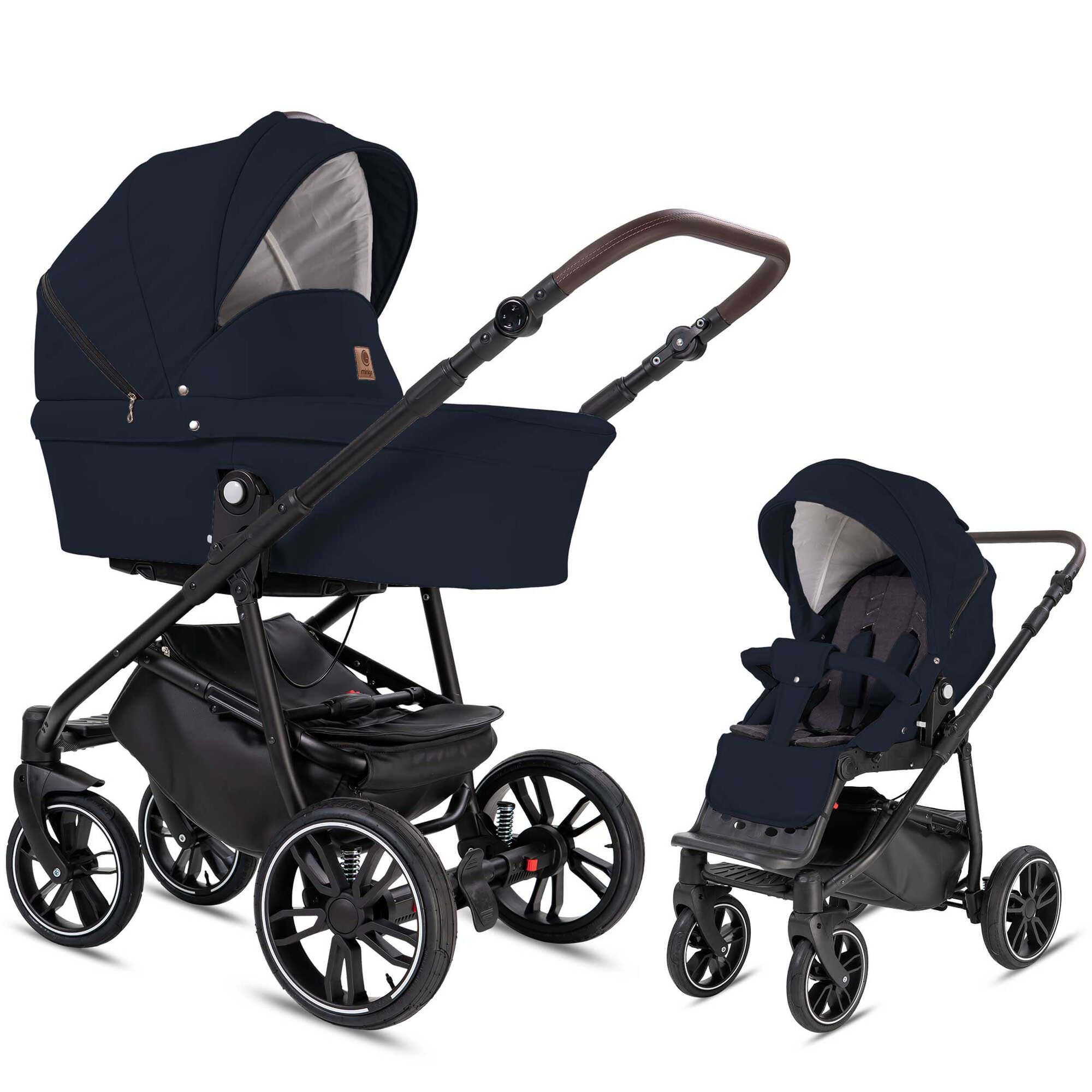 Friedrich Hugo Minigo Beat 2 in 1 Kinderwagen Luftreifen, Marine