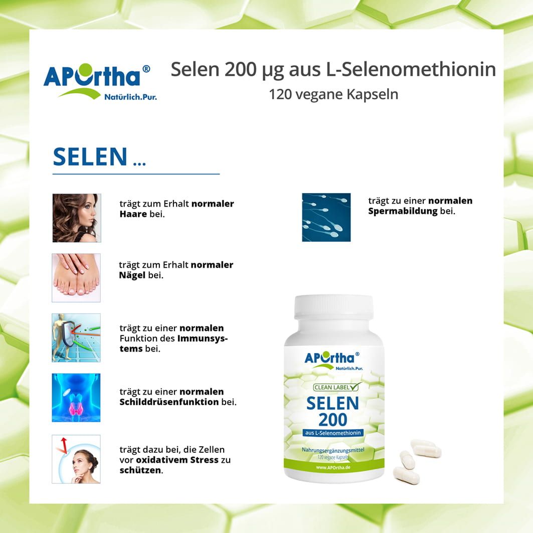 APOrtha® Selen Kapseln 200 µg aus L-Selenomethionin
