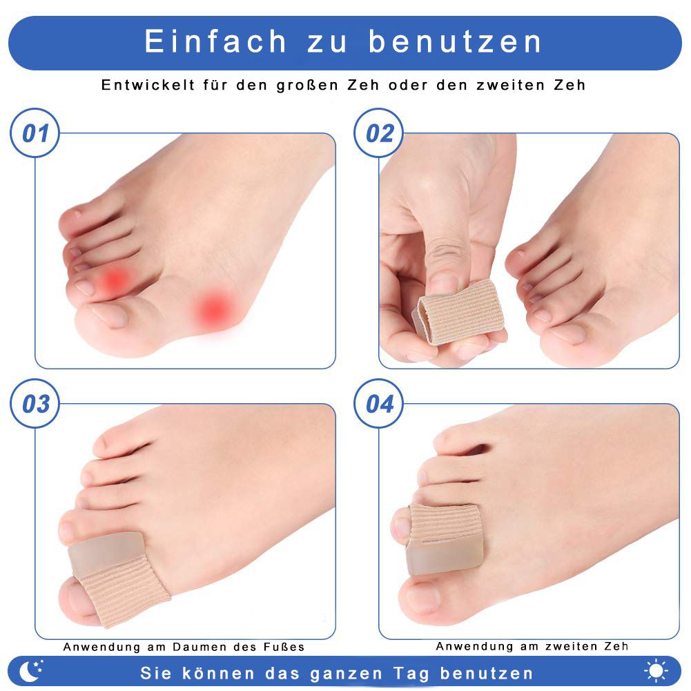 Zehenspreizer Gel , Soft-Silikon Zehentrenner, weich & bequem, unisex