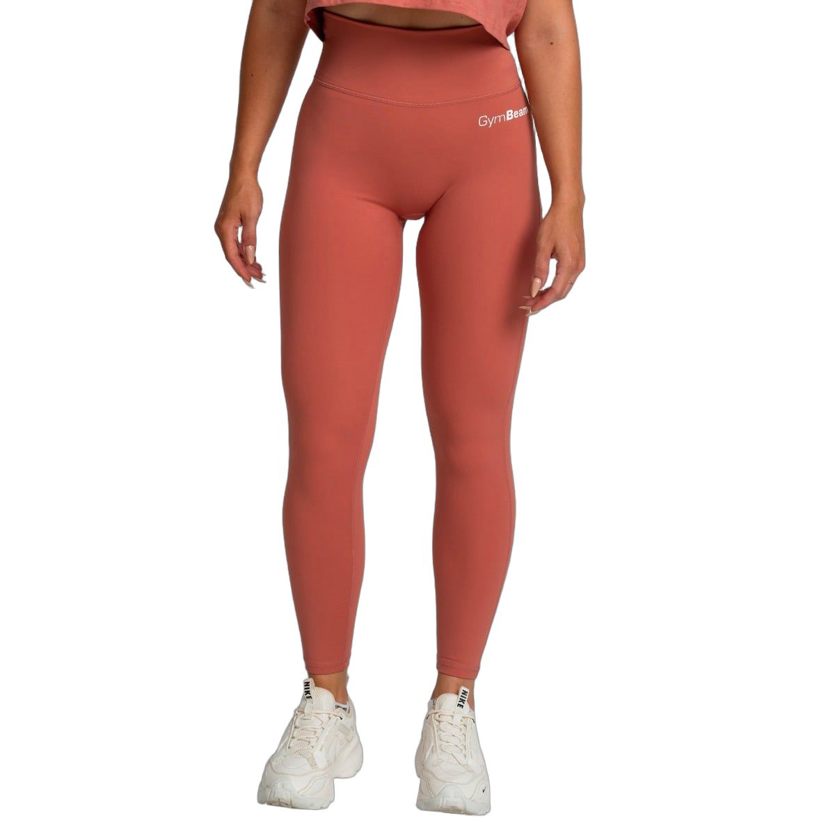 GymBeam Leggings Damen High-Waist lange Hose ohne Taschen in Zimt 1 St