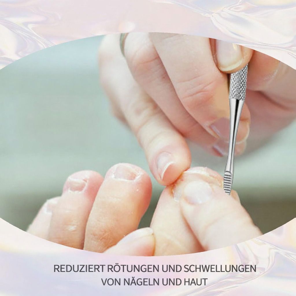 Fußpflege Set aus Edelstahl, Eckenheber & Feile, Werkzeug für Pediküre & Maniküre