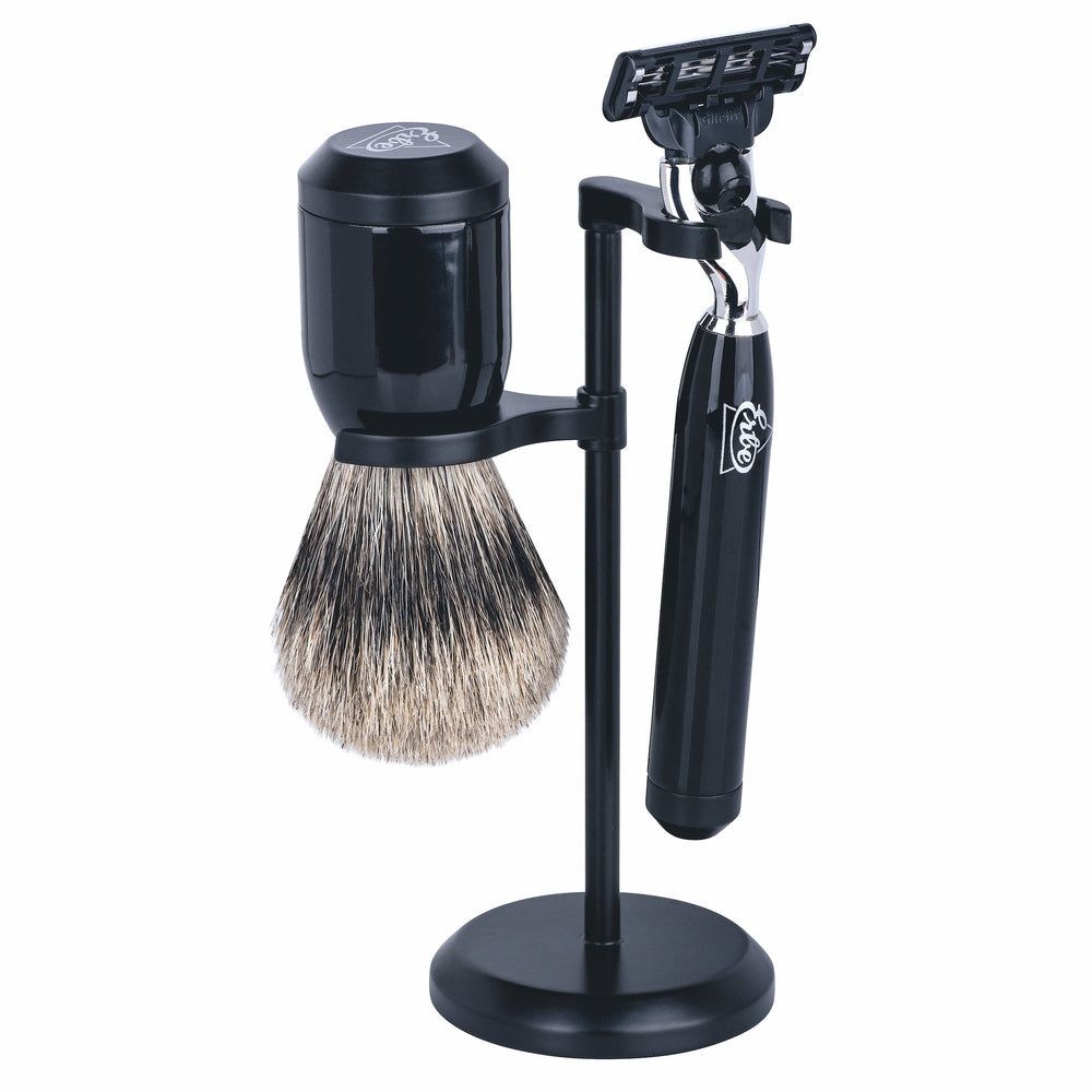 Erbe Solingen Rasiergarnitur Gillette Mach3 Schwarz Edelharz 1 St