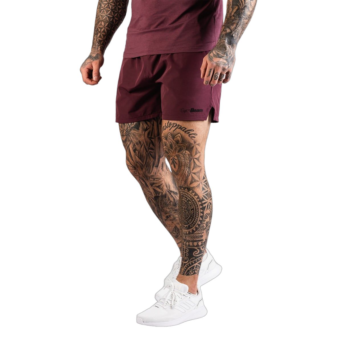 GymBeam Shorts Herren Regular Fit mit Taschen in Eggplant 1 St