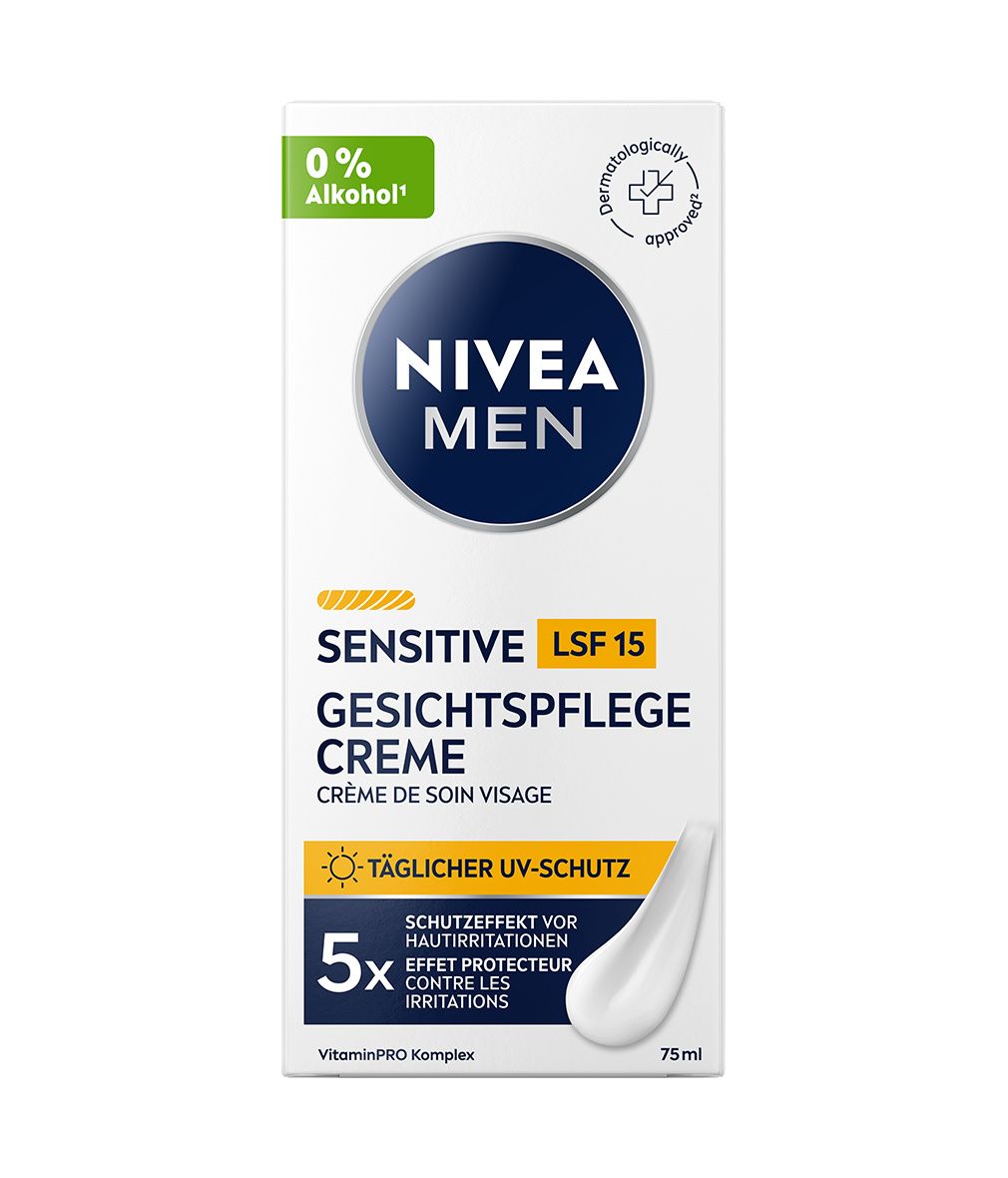 NIVEA MEN Sensitive Gesichtspflege Creme LSF 15