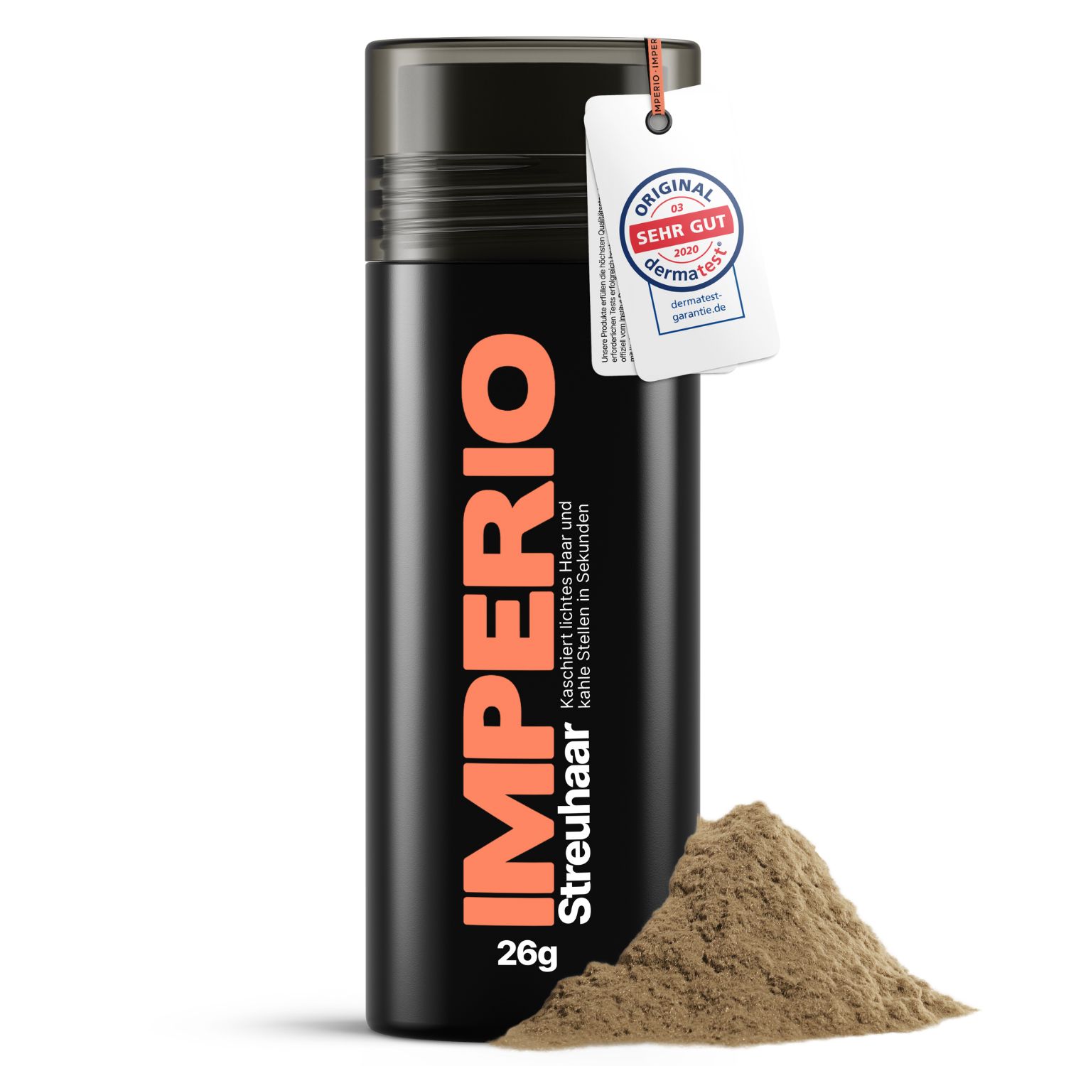 IMPERIO® Streuhaar zur Haarverdichtung - 100% Baumwolle, dermatologisch getestet