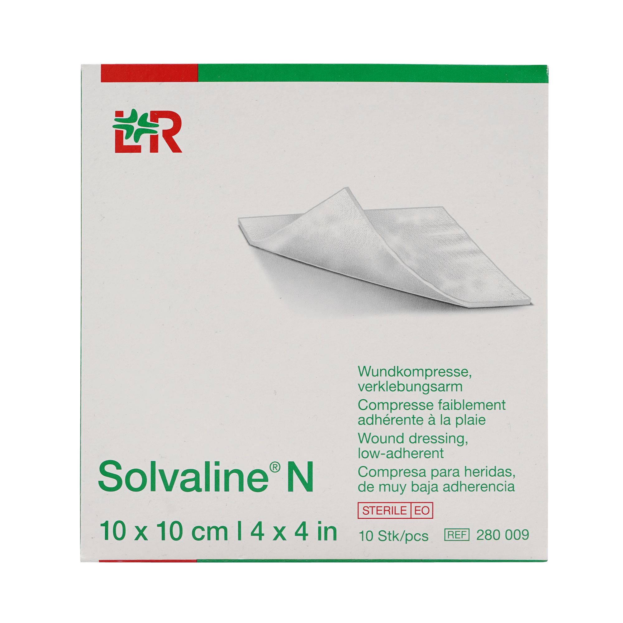Solvaline N Kompressen 10 x 10 cm steril (10 Stk.)