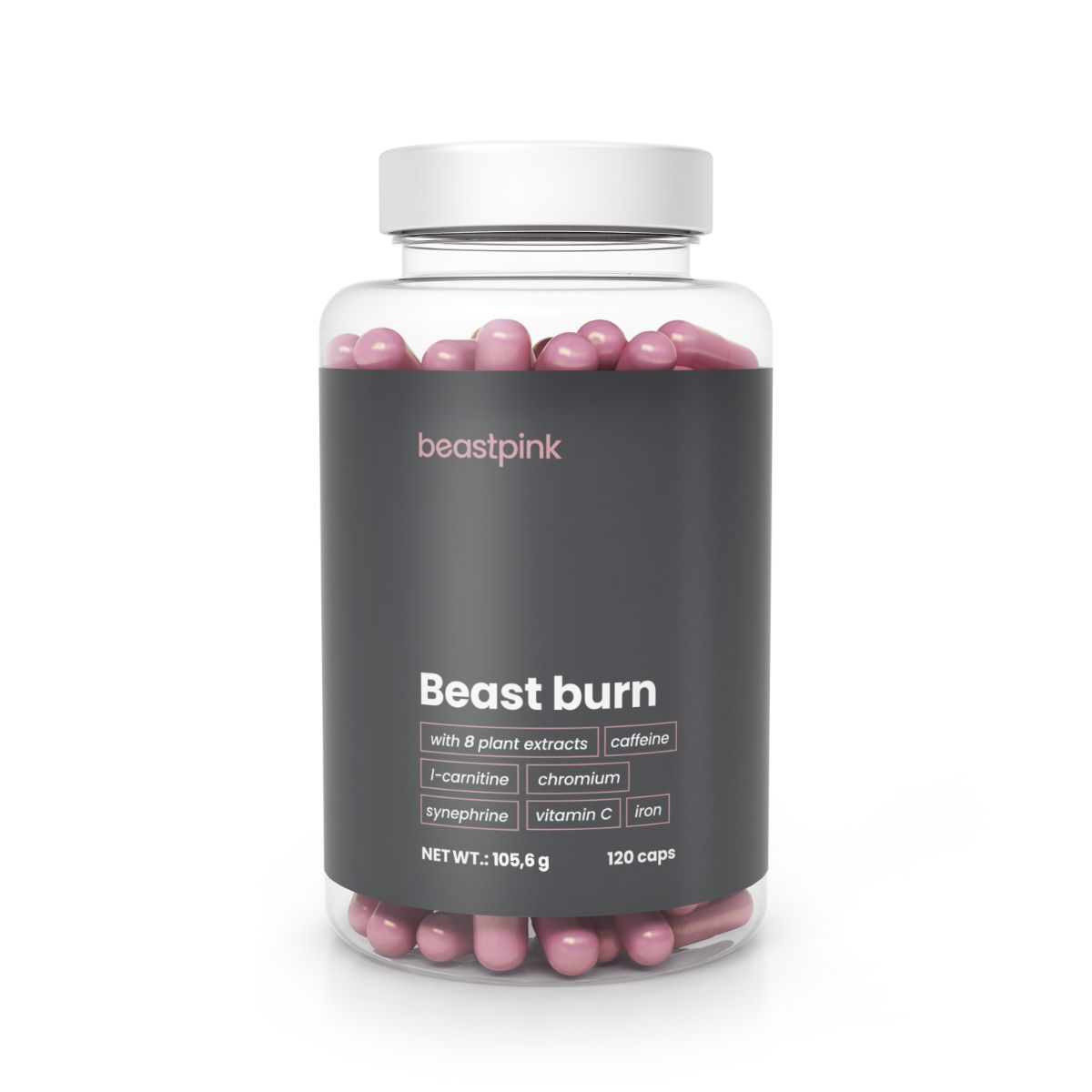 GymBeam Beast Burn Kapseln für Frauen 120 St
