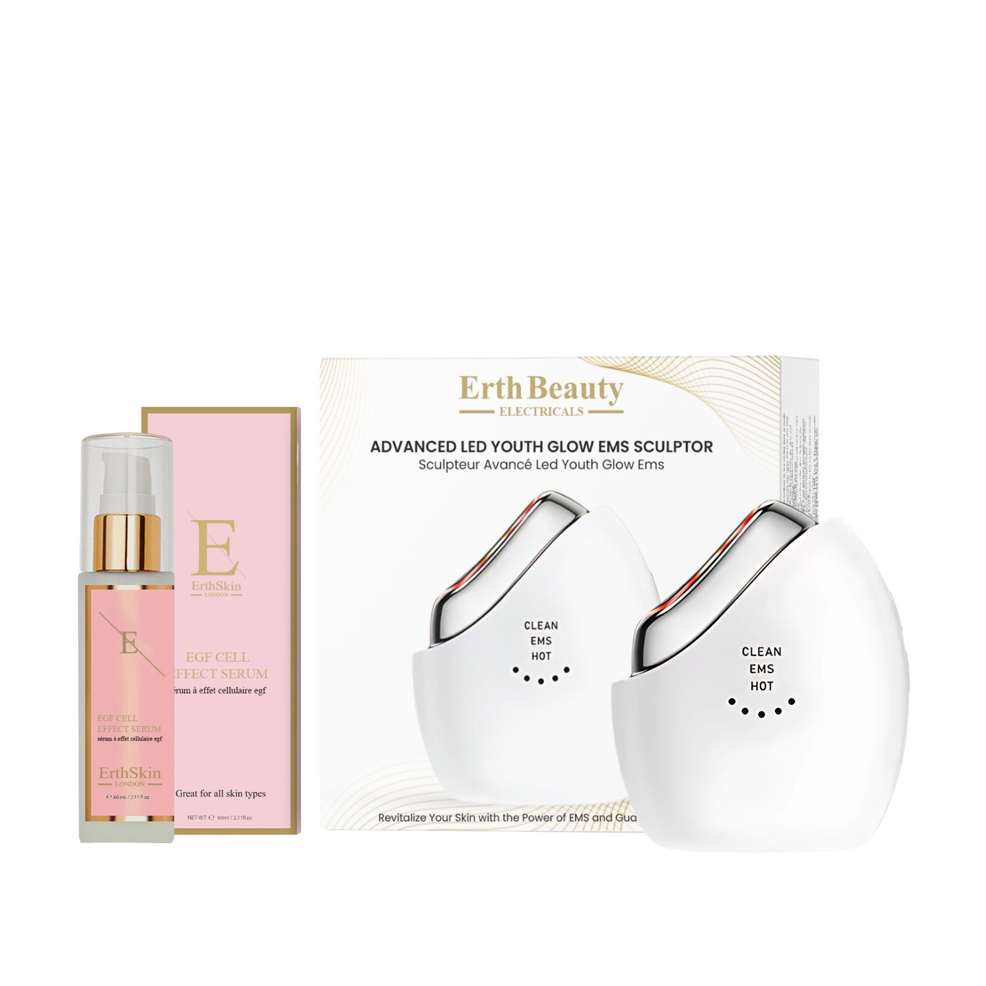 ErthSkin London LED EMS Sculptor Duo Siero EGF