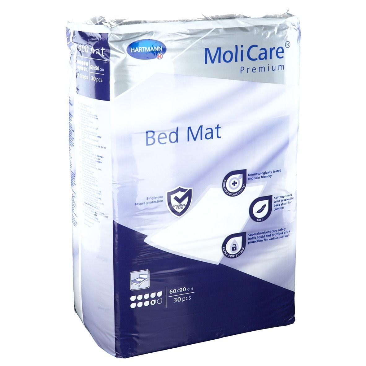 Molicare Premium Bed Mat 9 Tropfen 60x90 cm 2x30 St Unterlagen