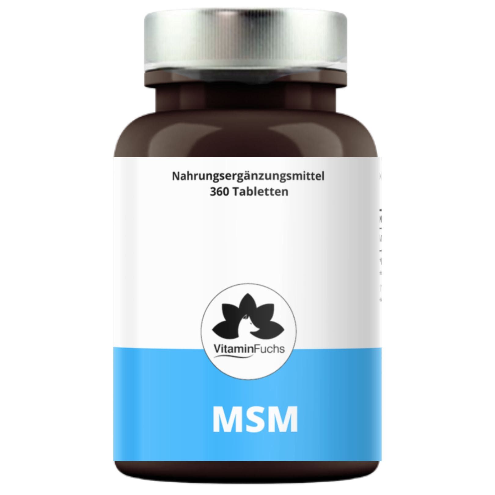 MSM - 365 Tabletten - organischer Schwefel - Für das Wohlbefinden