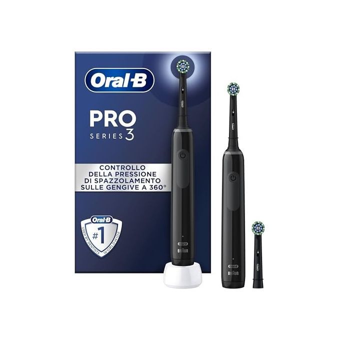 Oral-B - Elektrische Zahnbürste "Pro 3 + 2. Handstück" in Schwarz