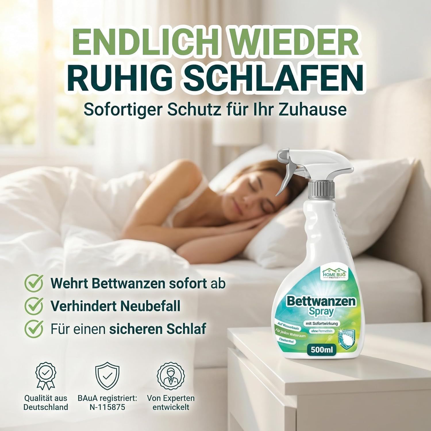 HomeBugProtect Bettwanzen Spray Für Textilien und Möbel