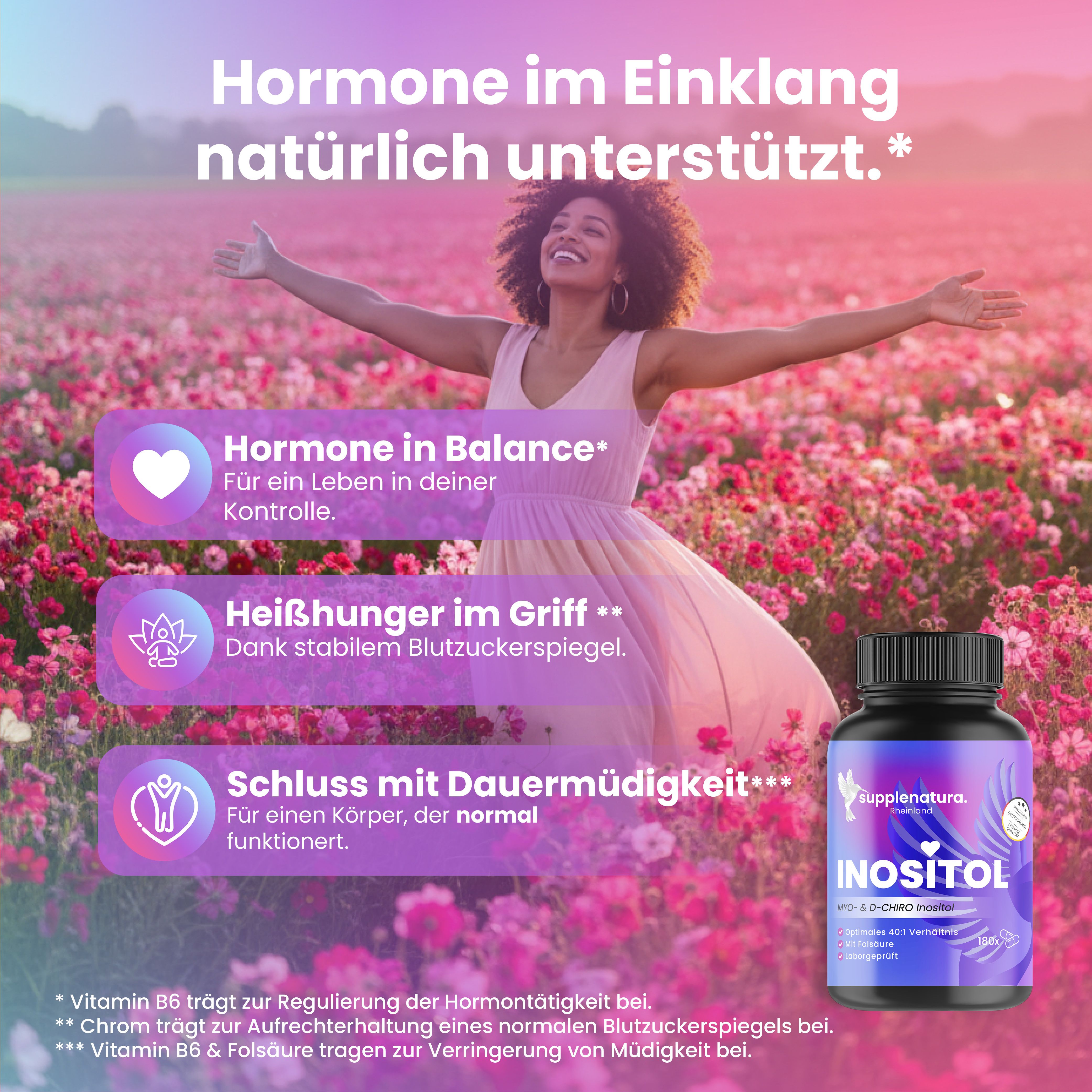 supplenatura Rheinland® Myo-Inositol mit Folsäure