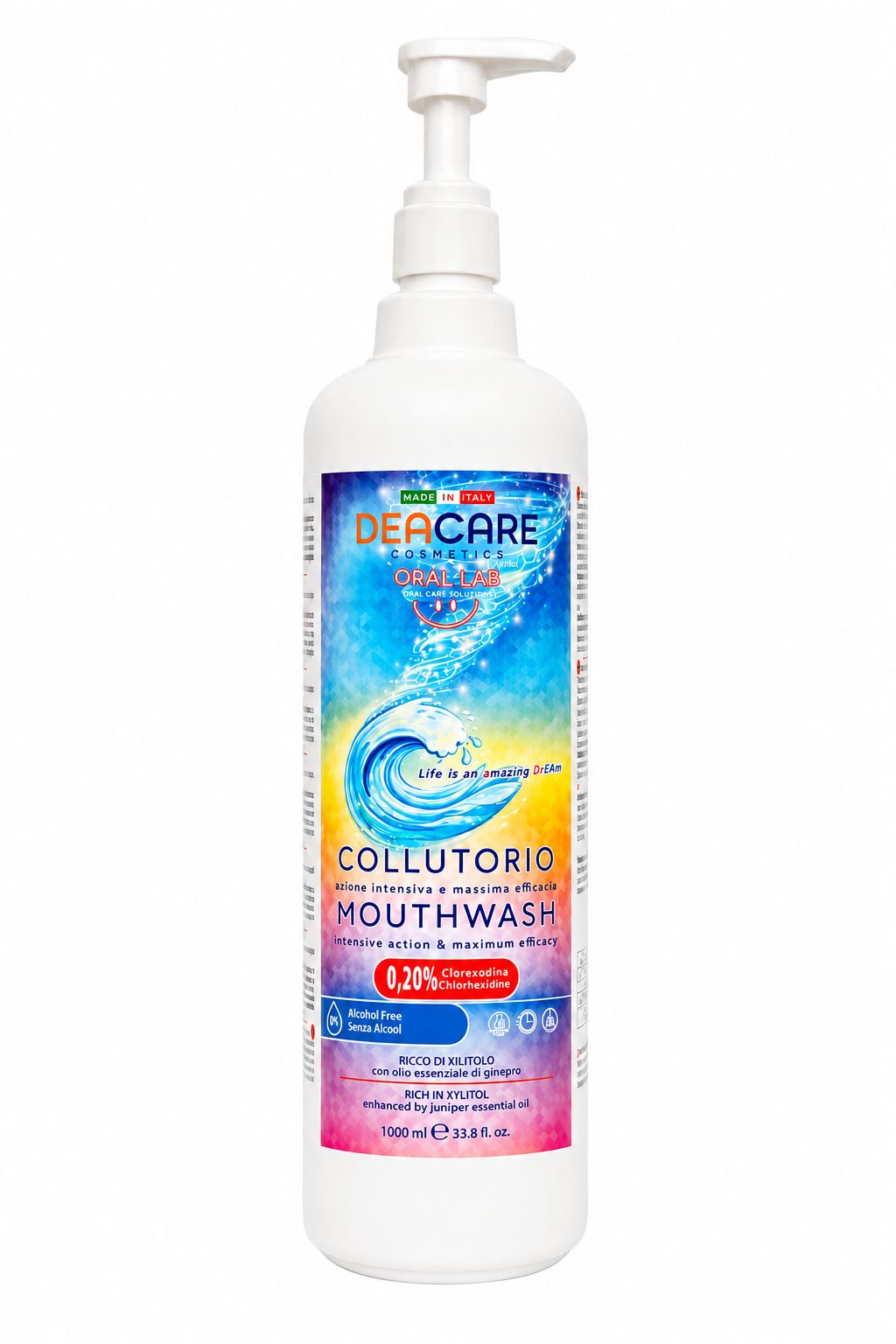 DC Oral Lab 1LT - Collutorio Azione Intensiva Clorexidina 0.20% - Ricco di Xilitolo - Alcohol Free