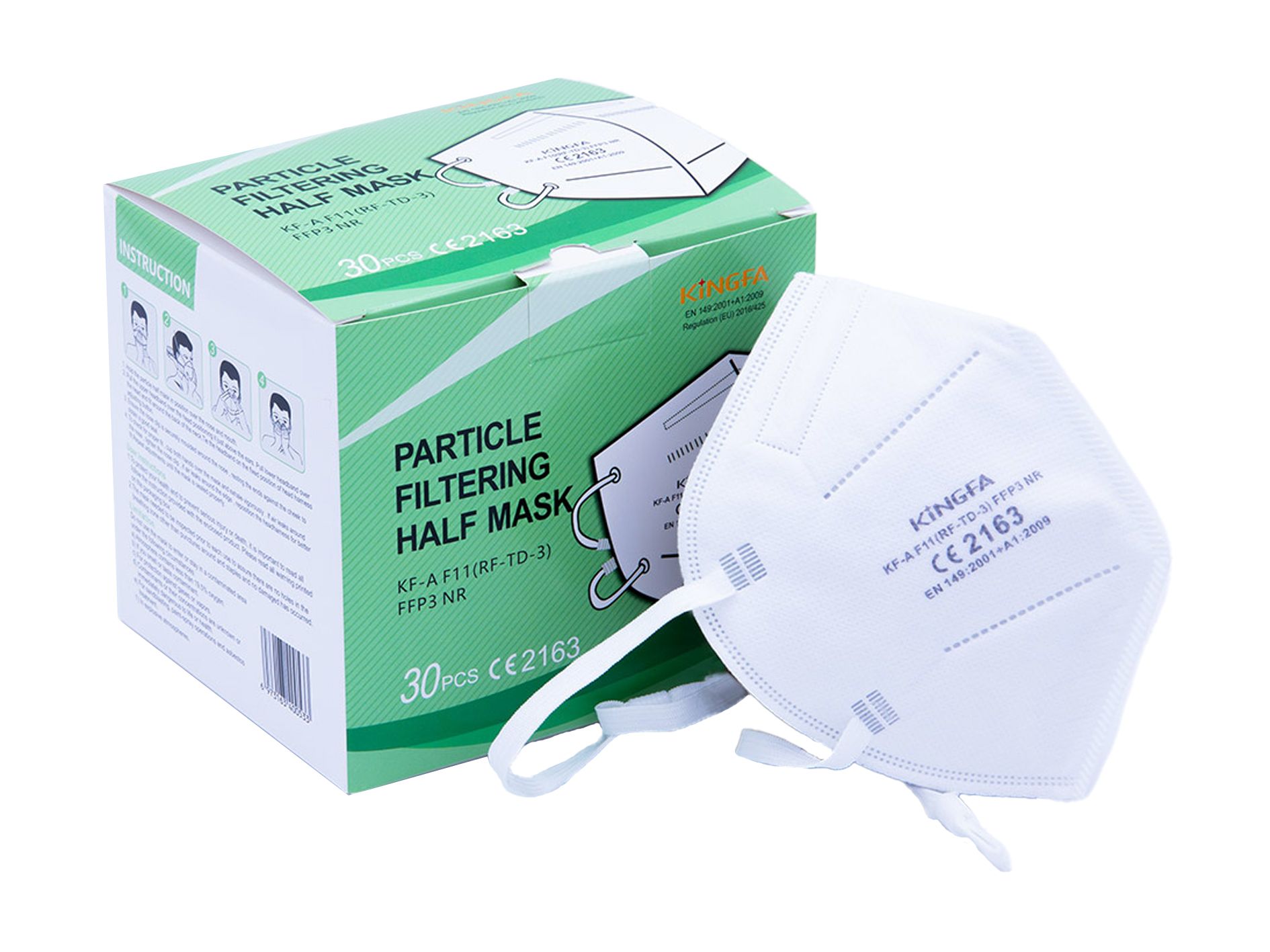 Kingfa Medical Kingfa FFP3 Atemschutzmaske (30 Stück)