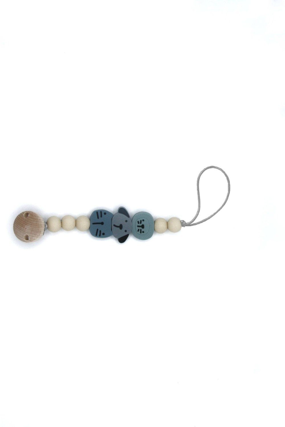 the cotton cloud Schnullerkette Animals Blue
