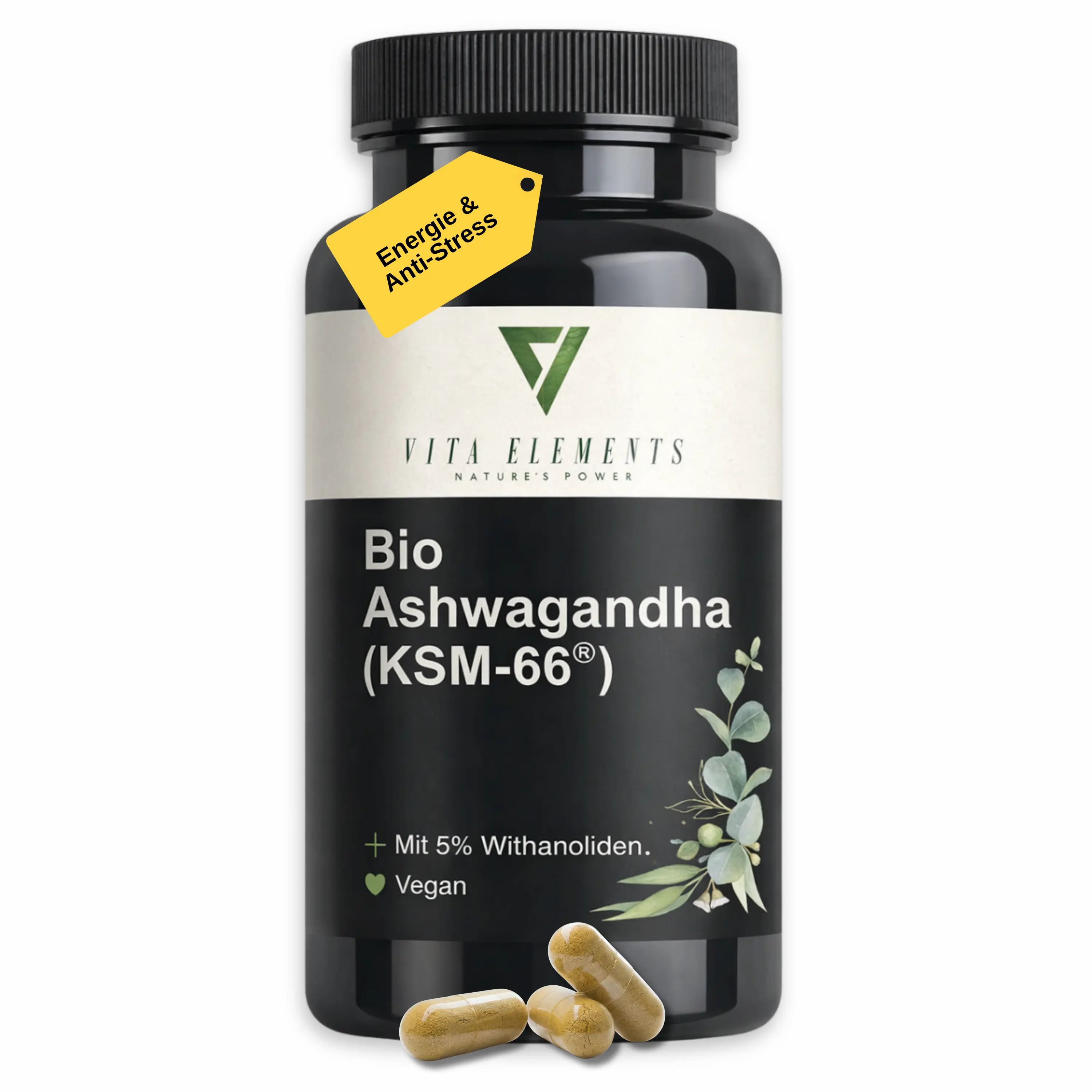 Vita Elements Bio Ashwagandha (Ksm-66®) Kapseln 67 g