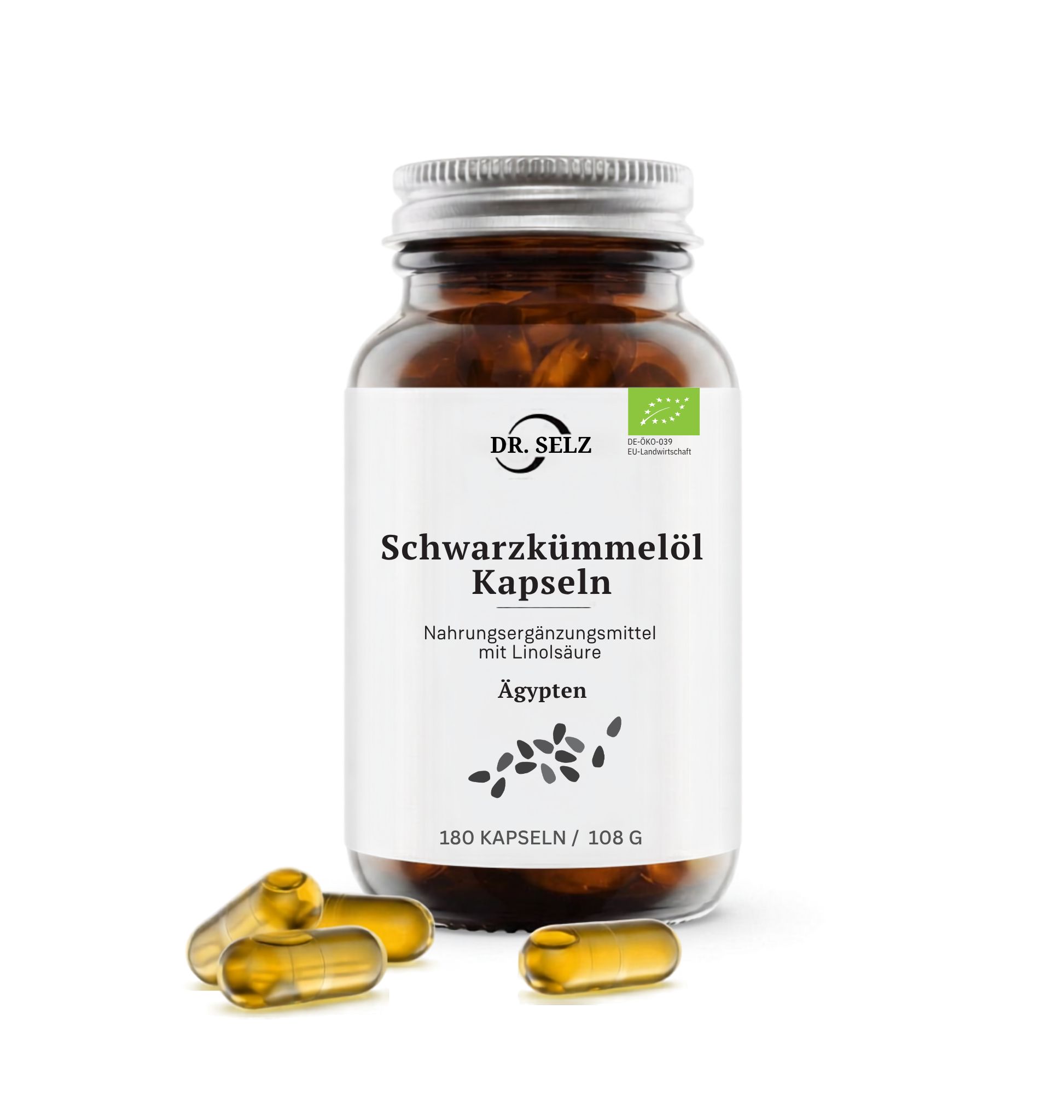 Dr. Selz Schwarzkümmelölkapseln, BIO, vegan