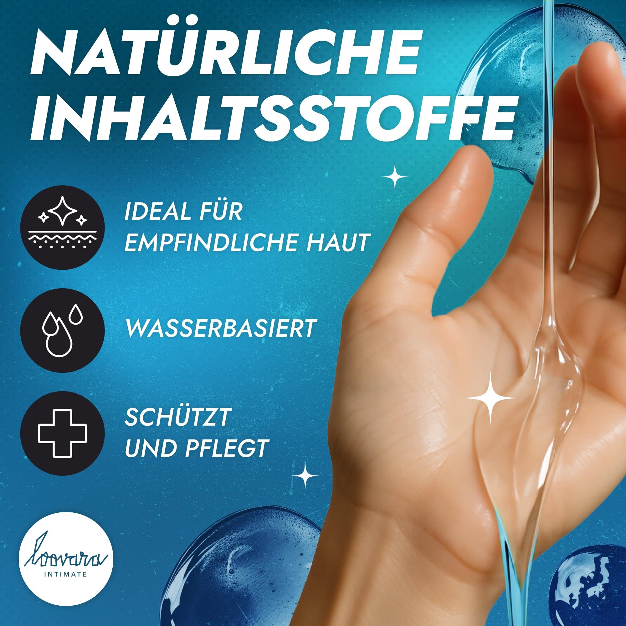 Gleitgel mit Aloe Vera, ideal für empfindliche Haut, schützt und pflegt.