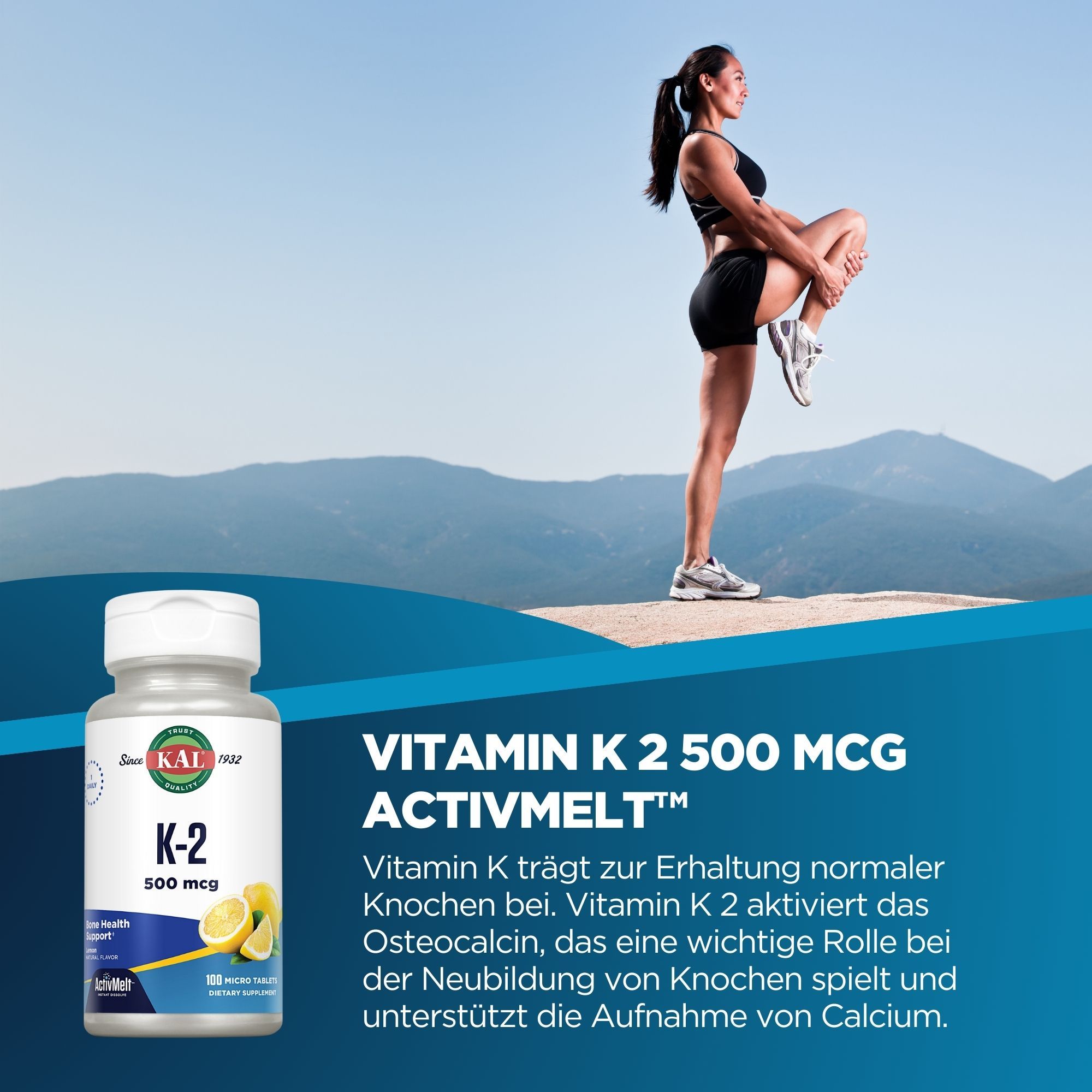 KAL Vitamin K2 500 mcg ActivMelt