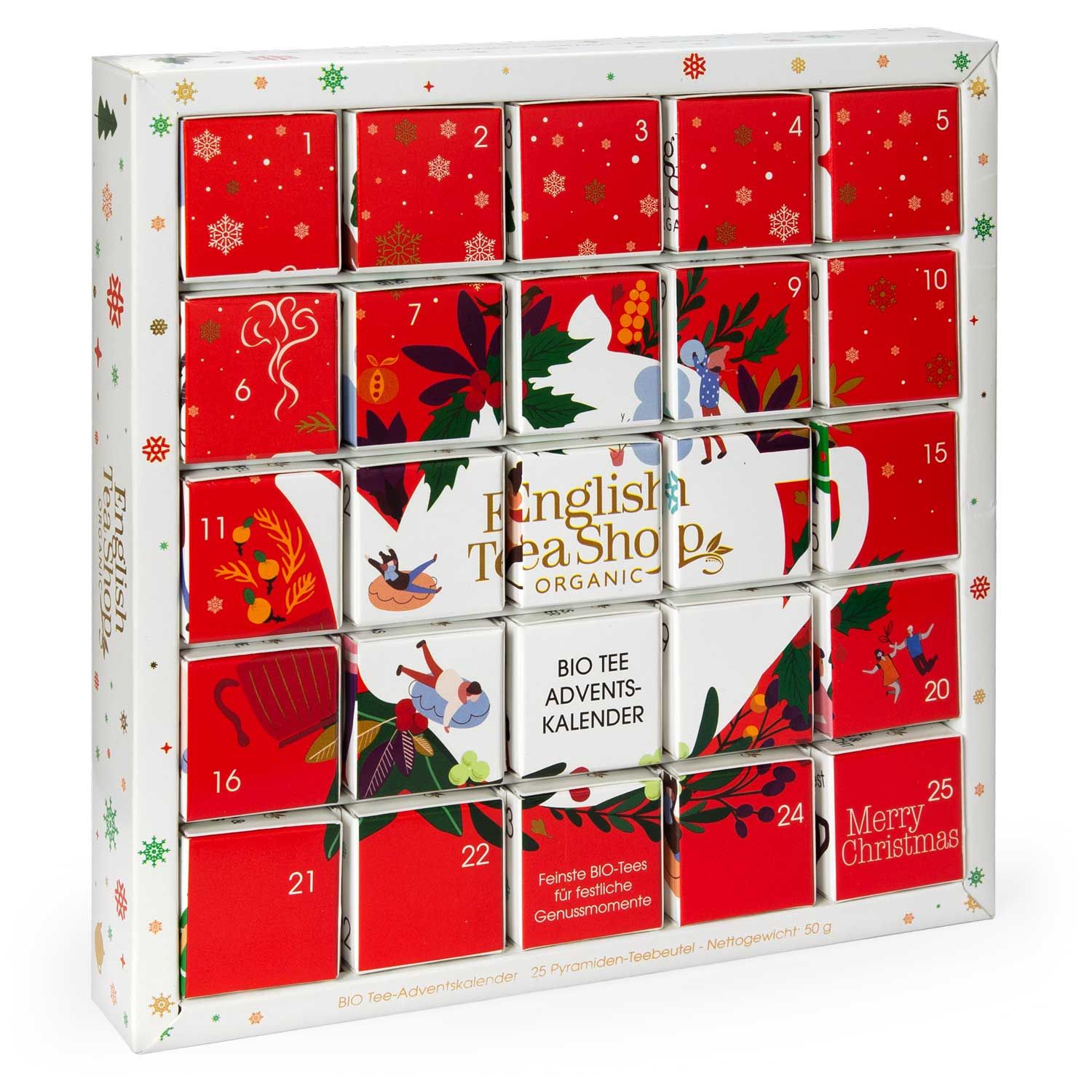 ETS - Puzzle Tee Adventskalender Red Christmas, bio