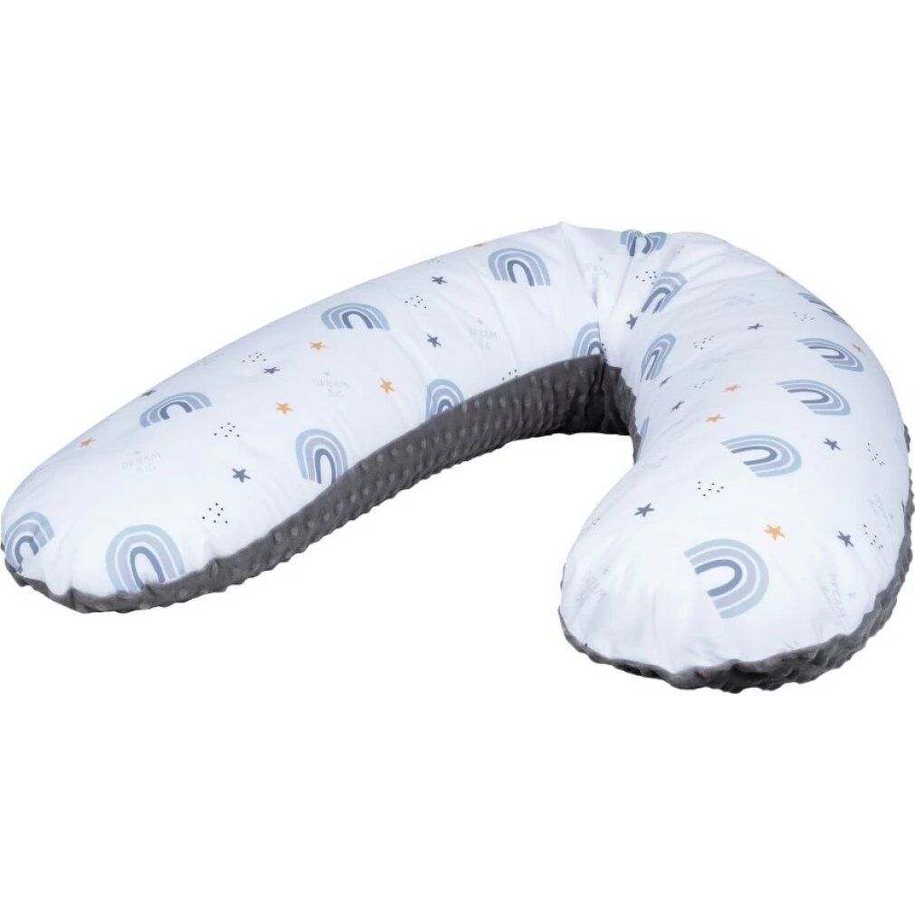 bubaba Stillkissen Regenbogen 170x35cm grau