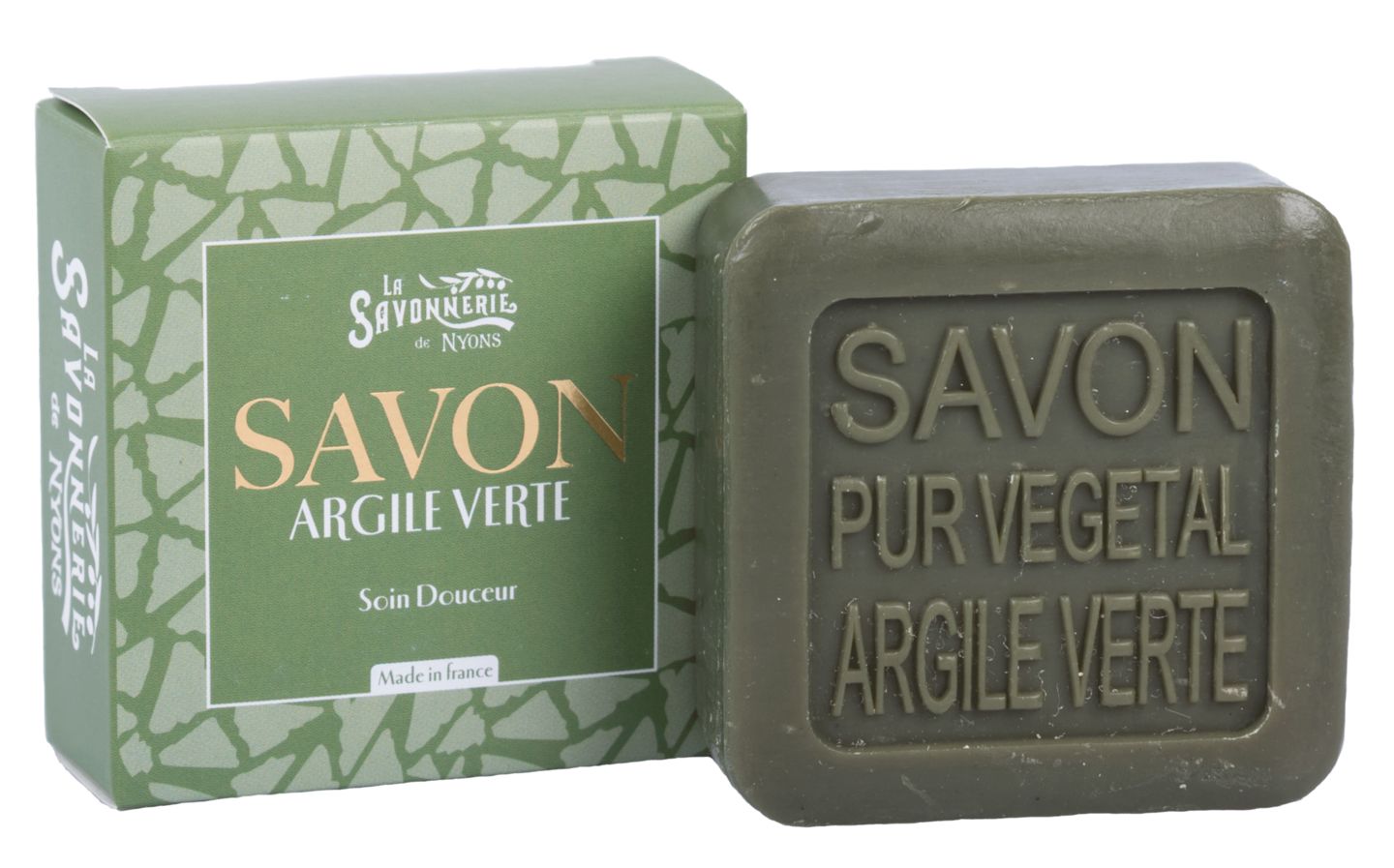 La Savonnerie de Nyons - Wellness-Seife in Karton - Grüne Tonseife