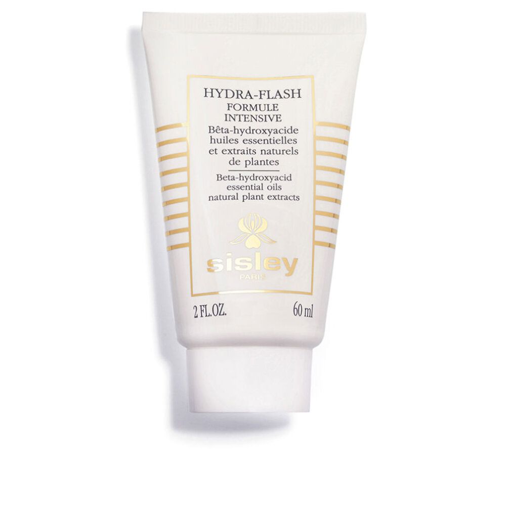 Weiße Tube mit goldfarbenen Akzenten. Aufschrift: Hydra-Flash Formule Intensive, Sisley Paris. Inhalt: 60 ml.